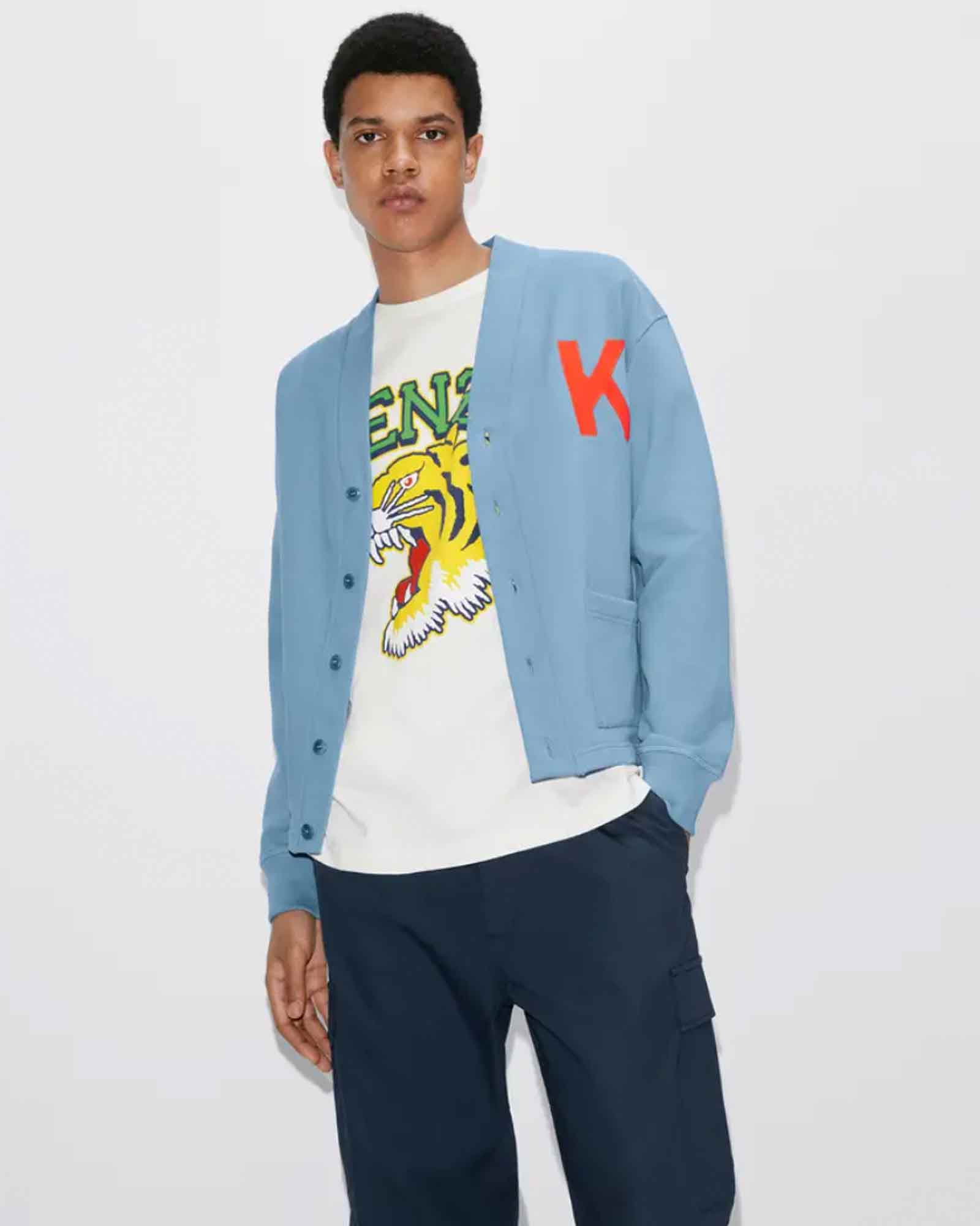 KENZO × KEN ZO CLASSIC CARDIGAN / CYAN
