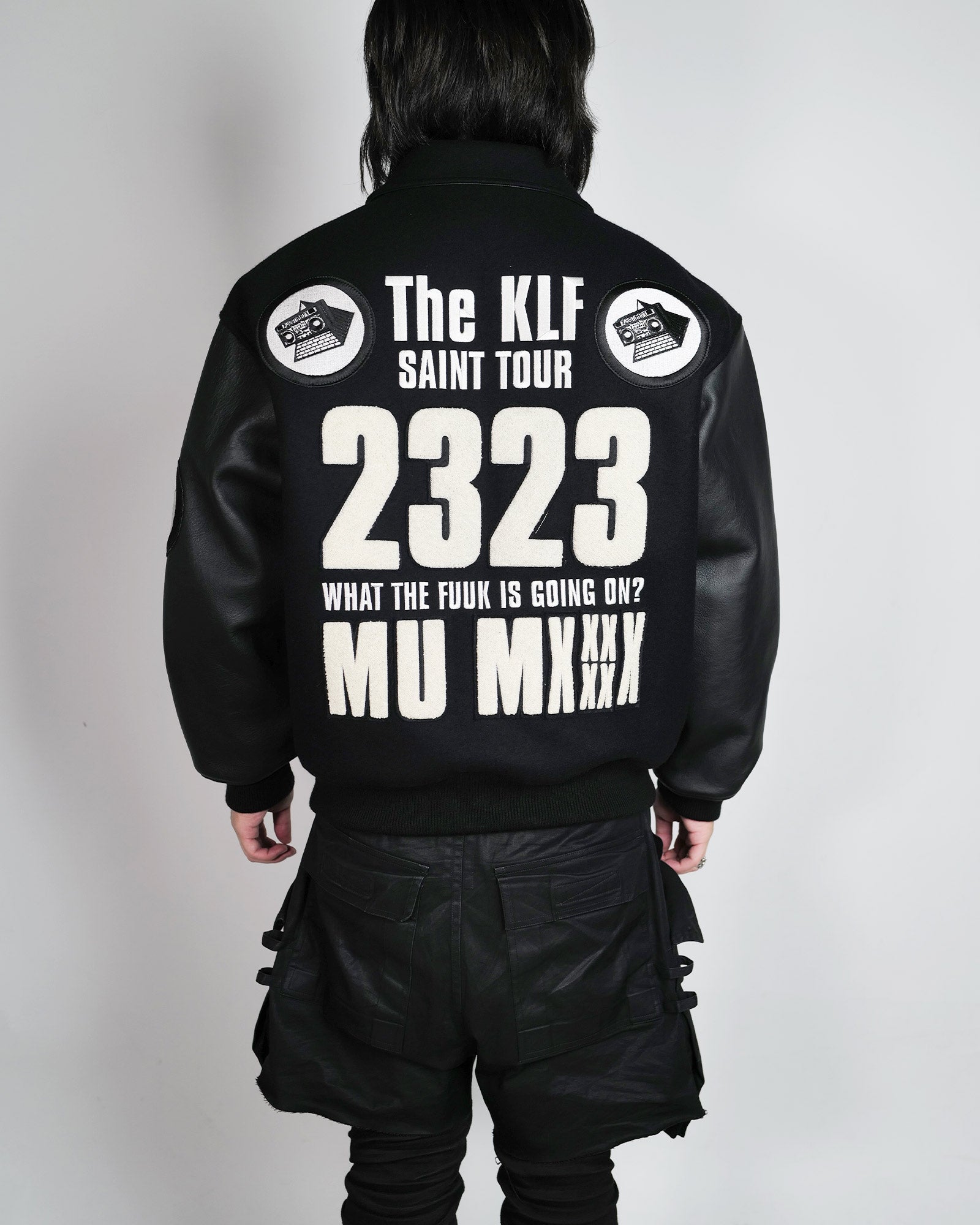 ©SAINT M××××××・セントマイケル - ジャケット KLF_VARSITY JACKET/KLF / BLACK