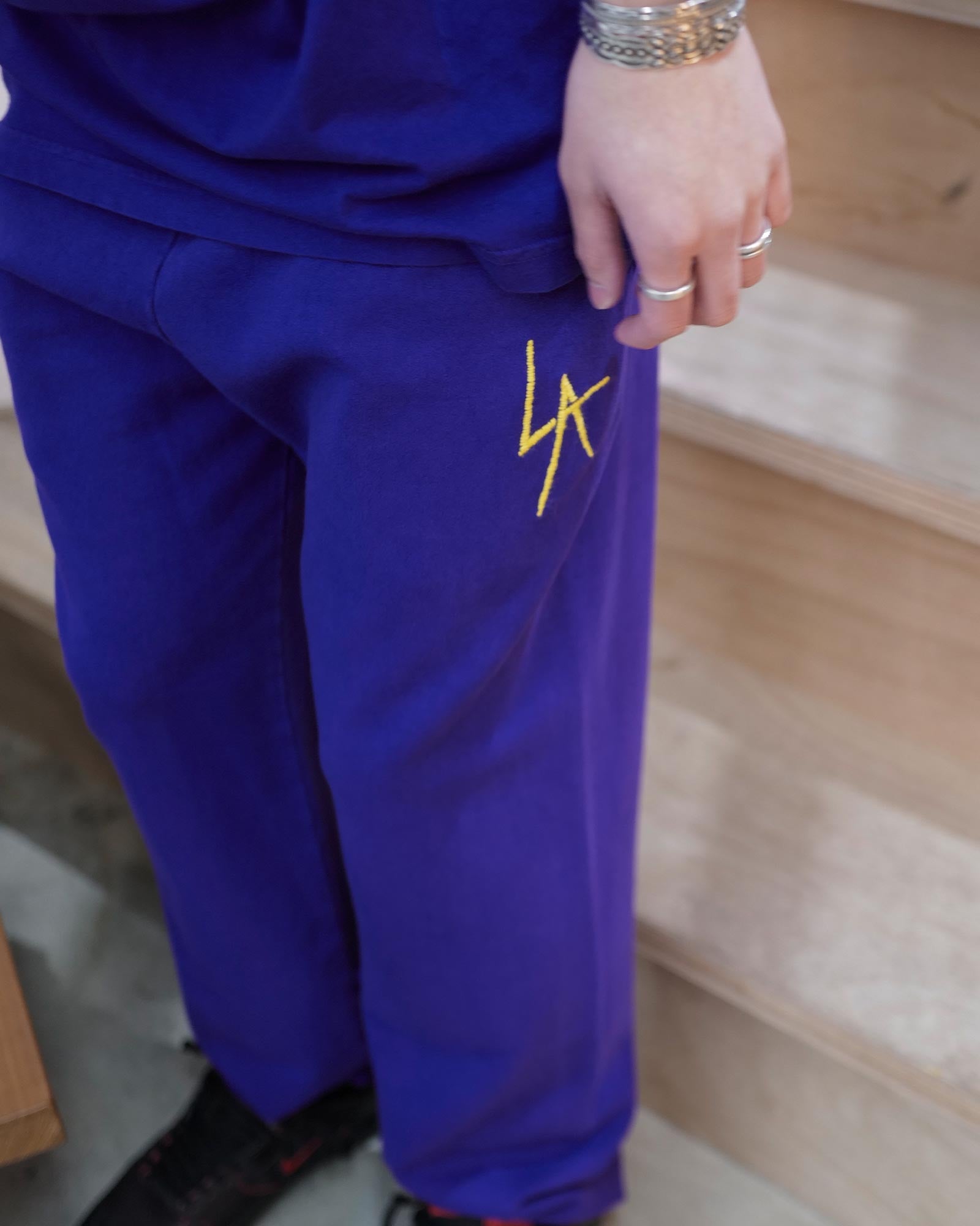 LOCAL AUTHORITY・local authority -  Local Authority/LA SLASH FLEECE PANT/Sweatpants/PURPLE