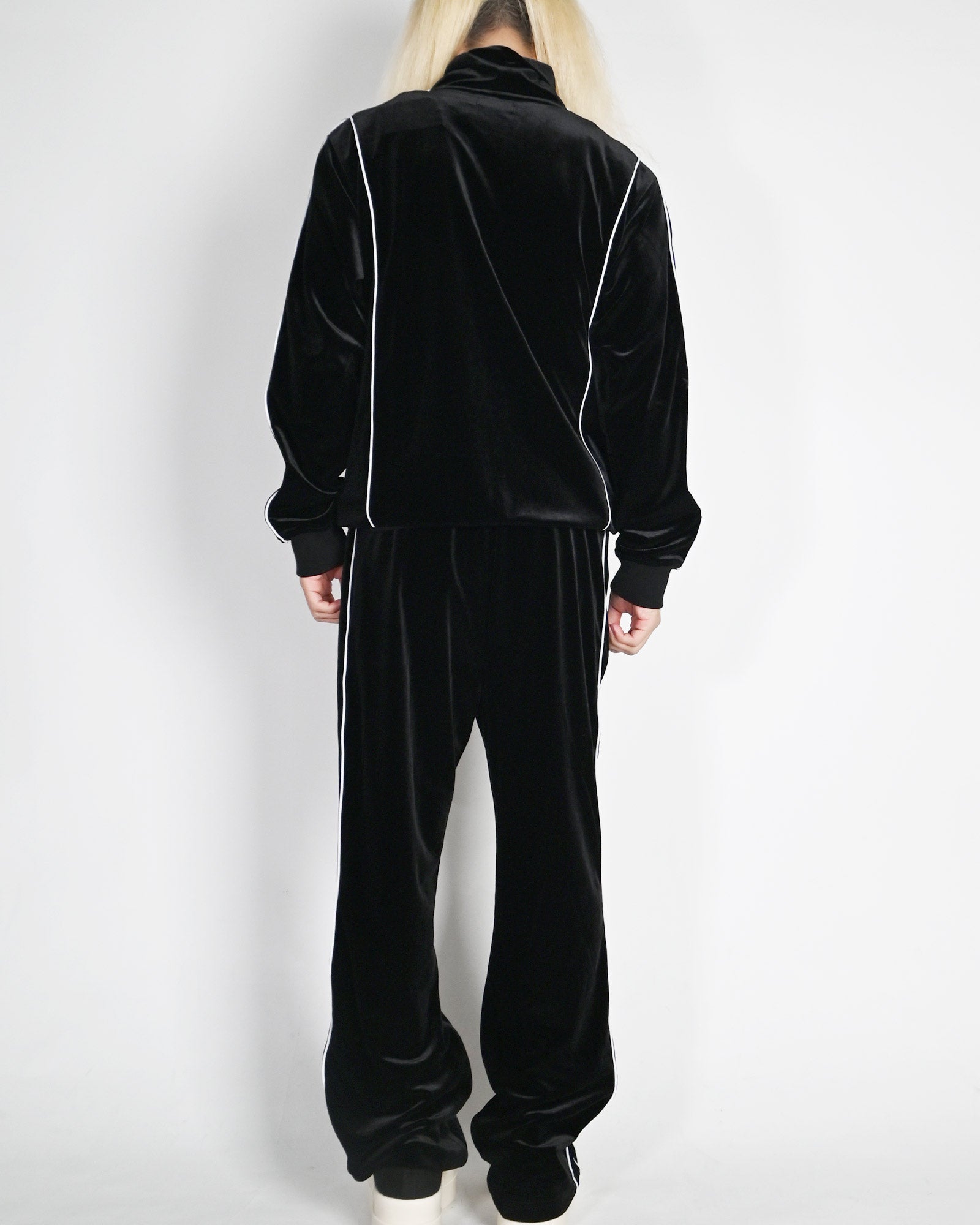 LAST NEST・ラストネスト - トップス VELOUR TRACK JACKET V2 / BLACK