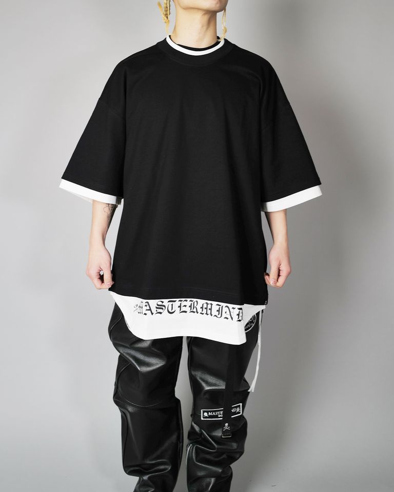 mastermind・マスターマインド - Tシャツ・カットソー LAYERED TEE / BLK/WHITE