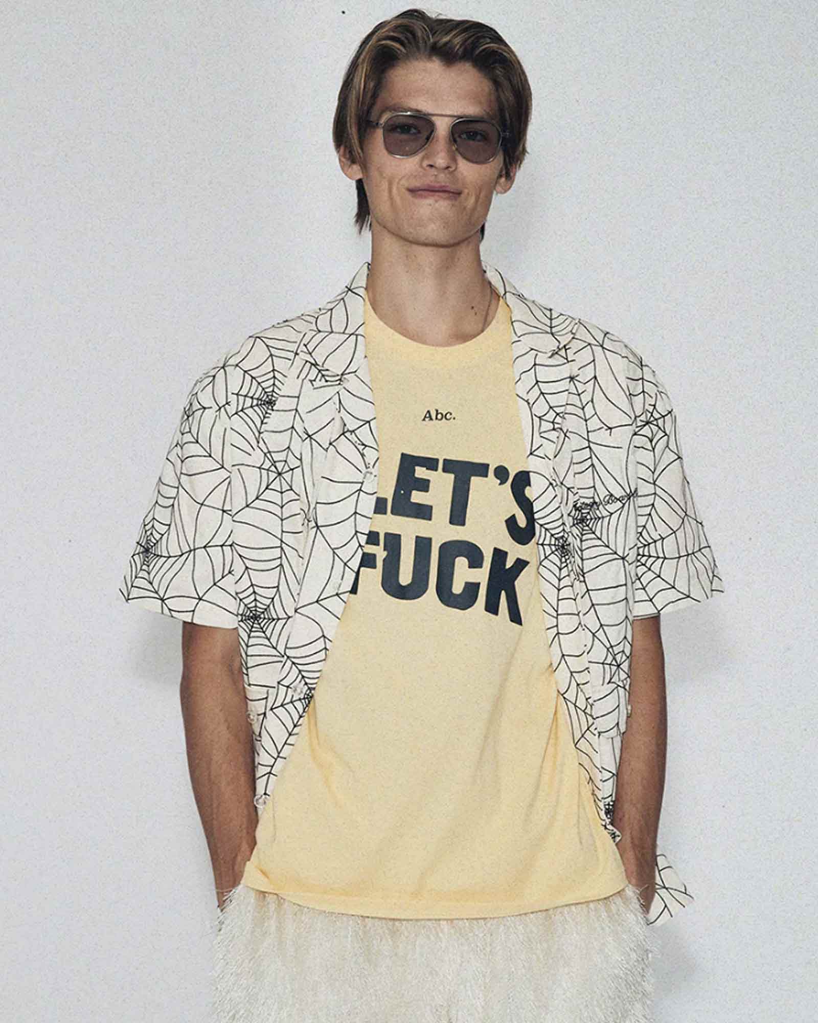 Advisory Board Crystals・アドバイザリー・ボード・クリスタルズ - Tシャツ・カットソー LET'S FUCK S/S TEE / YELLOW