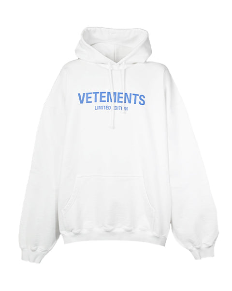 VETEMENTS (ヴェトモン) LIMITED EDITION LOGO HOODIE / WHITE| Detail