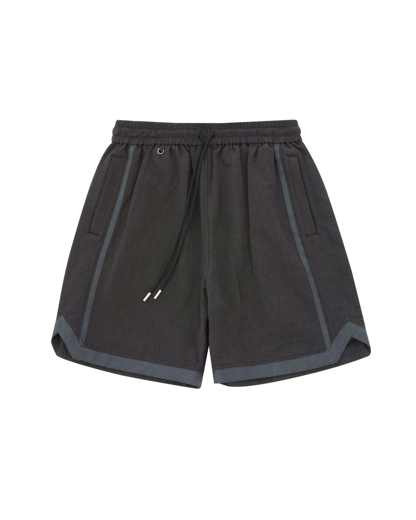 ALWAYS OUT OF STOCK・オールウェイズ アウト オブ ストック - ハーフ・ショートパンツ LINEN BASKETBALL SHORTS / BLACK