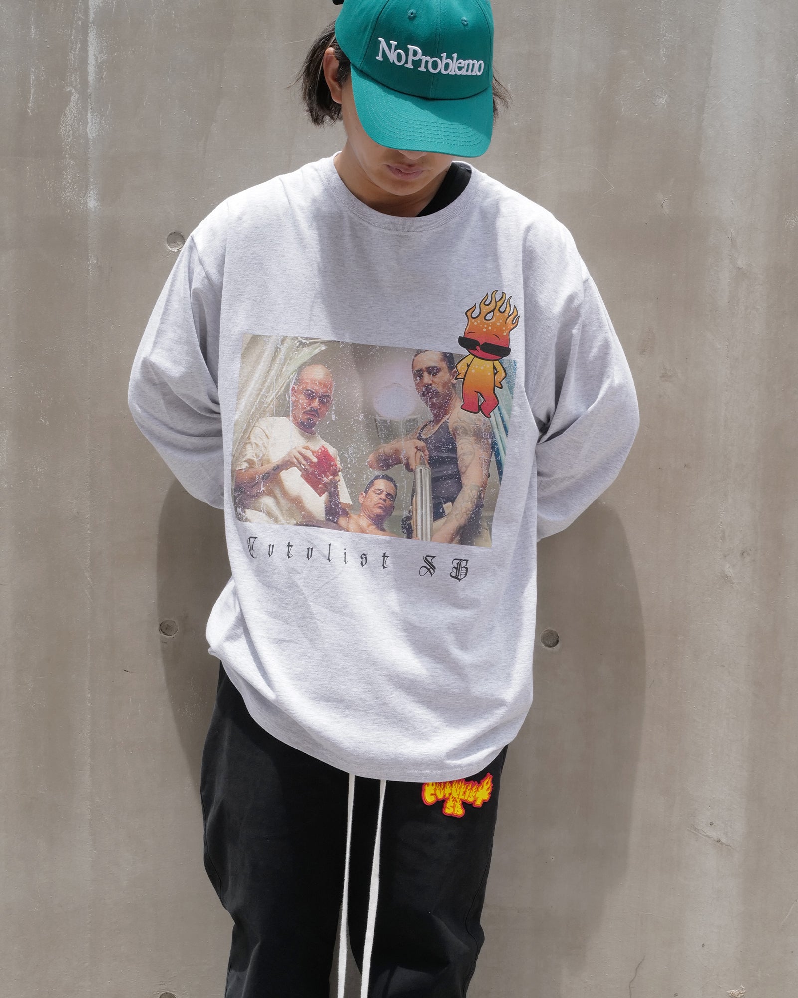 CVTVLIST・カタリスト - L/S Tシャツ SKIN SHOTS LONGSLEEVE TEE / GEAY