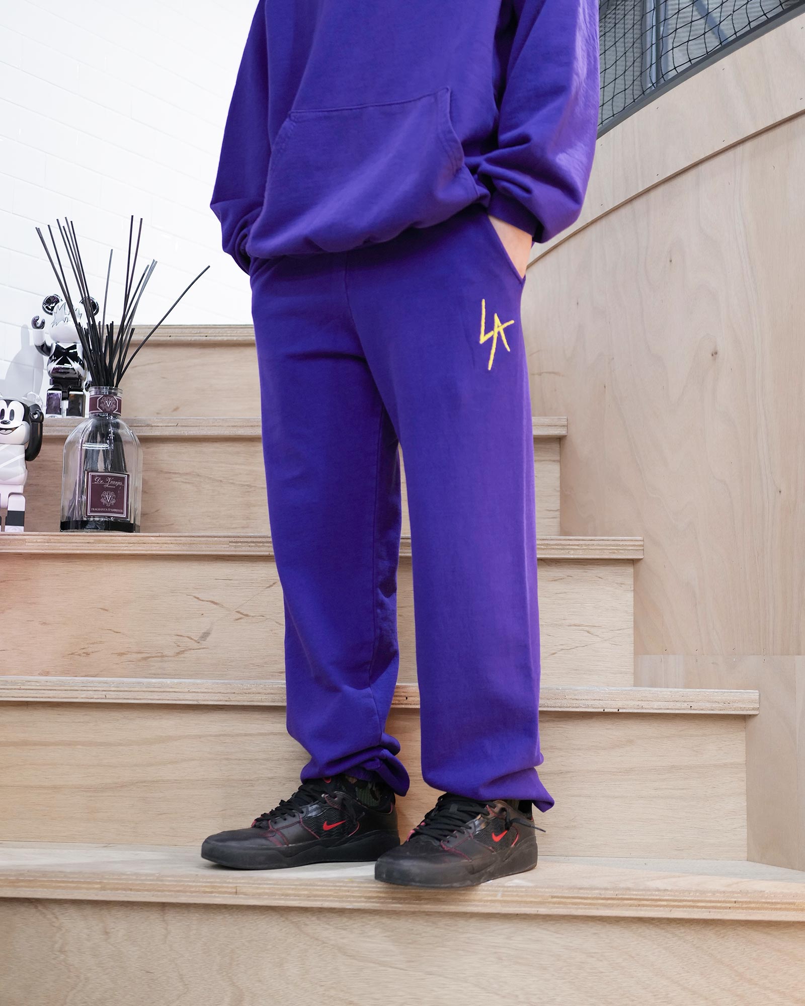 LOCAL AUTHORITY・local authority -  Local Authority/LA SLASH FLEECE PANT/Sweatpants/PURPLE