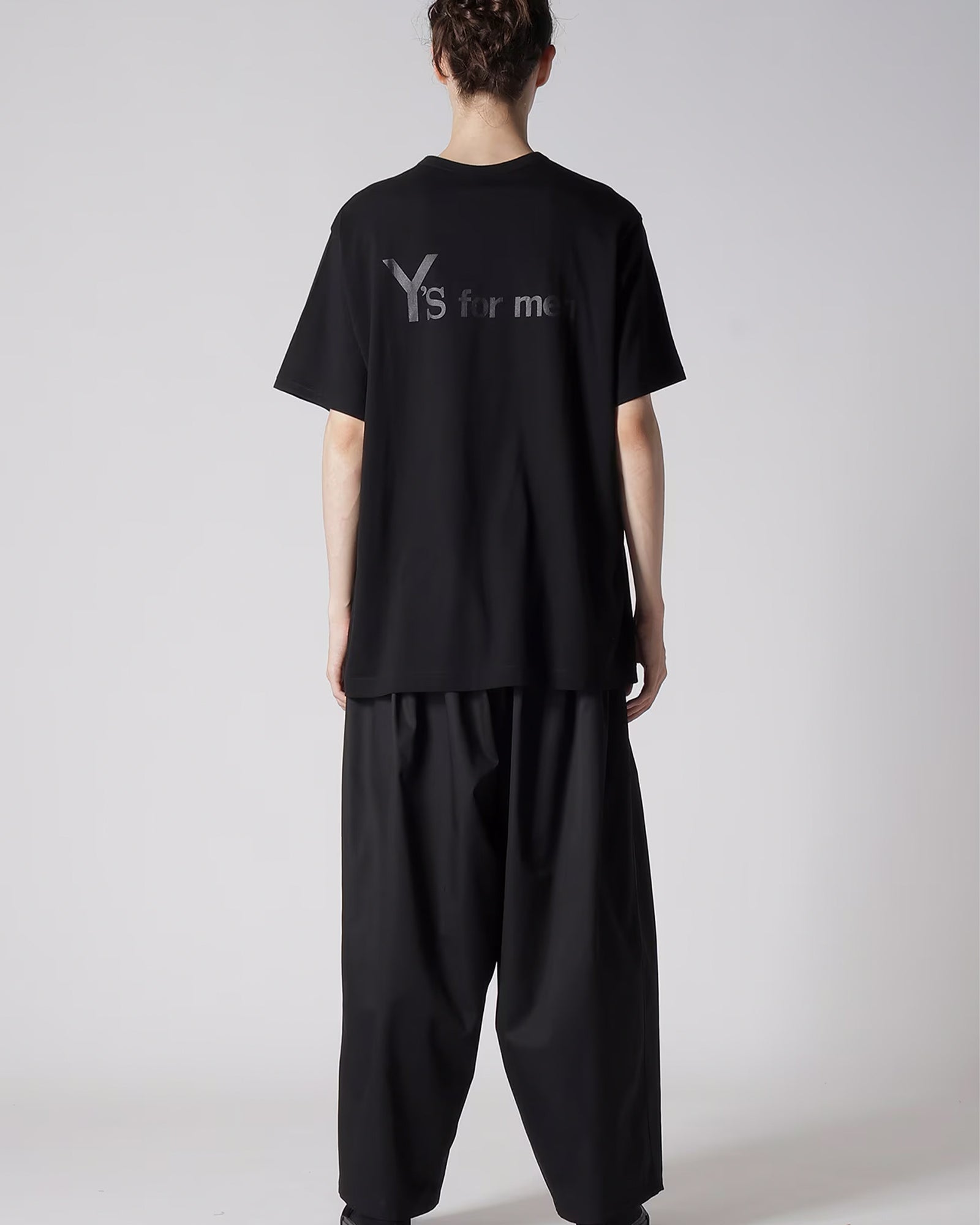 Y's for men × LOGO BACK PRINT T-SHIRTS / BLACK