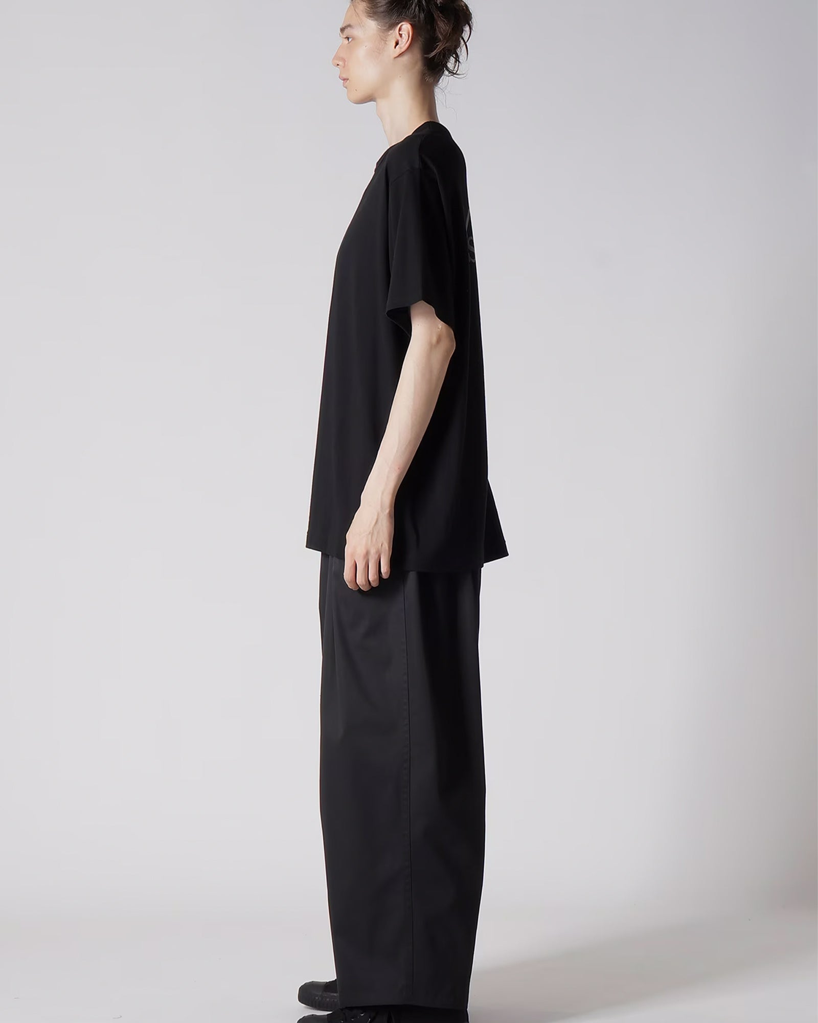 Y's for men × LOGO BACK PRINT T-SHIRTS / BLACK