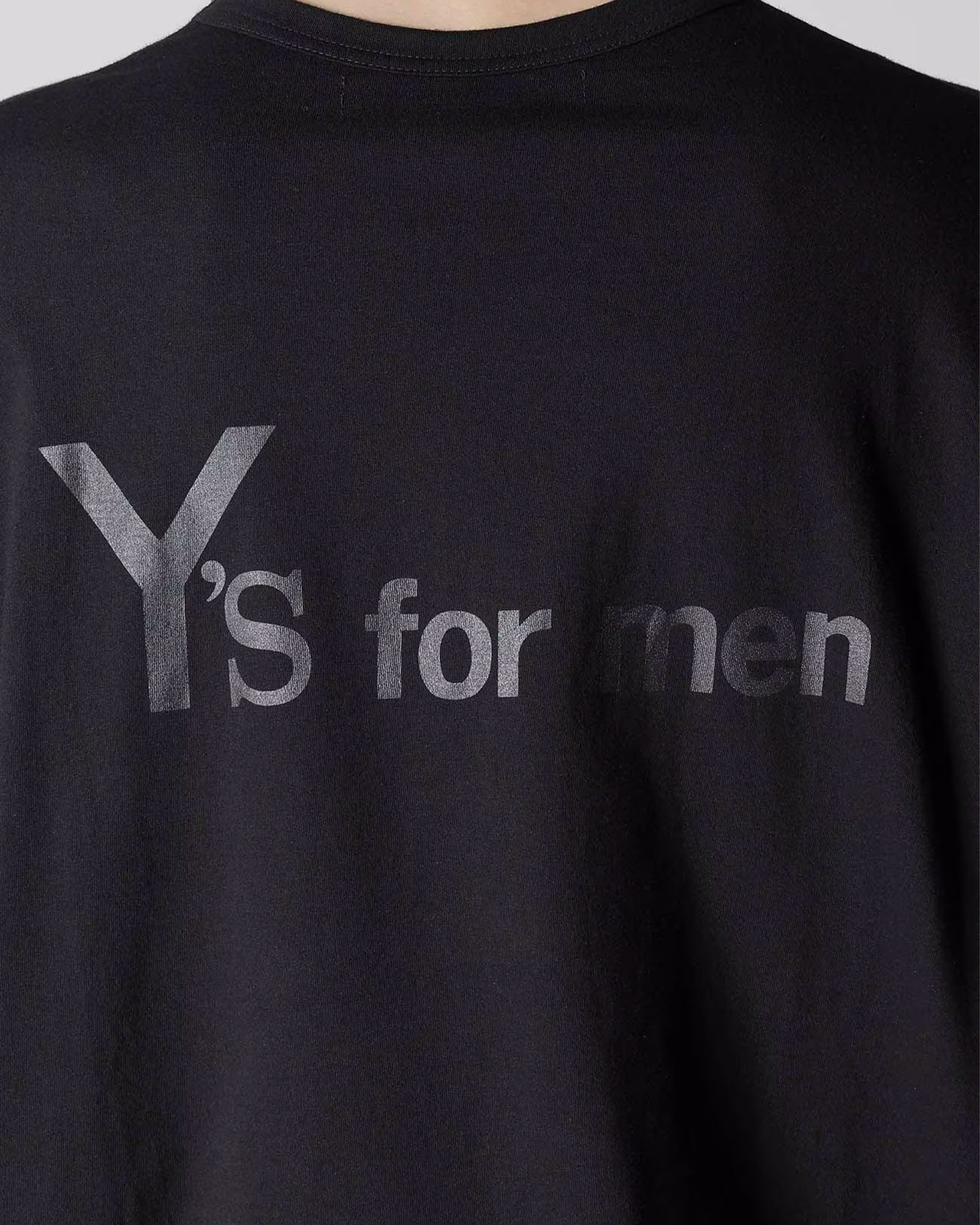 Y's for men × LOGO BACK PRINT T-SHIRTS / BLACK