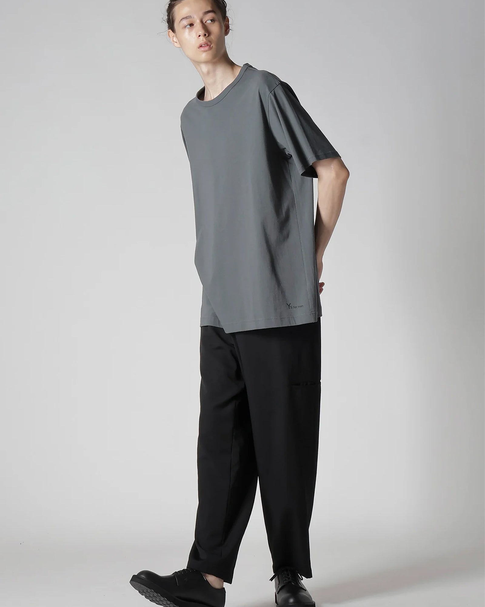 Y's for men × LOGO PRINT SHORT SLEEVE T-SHIRTS / GRAY