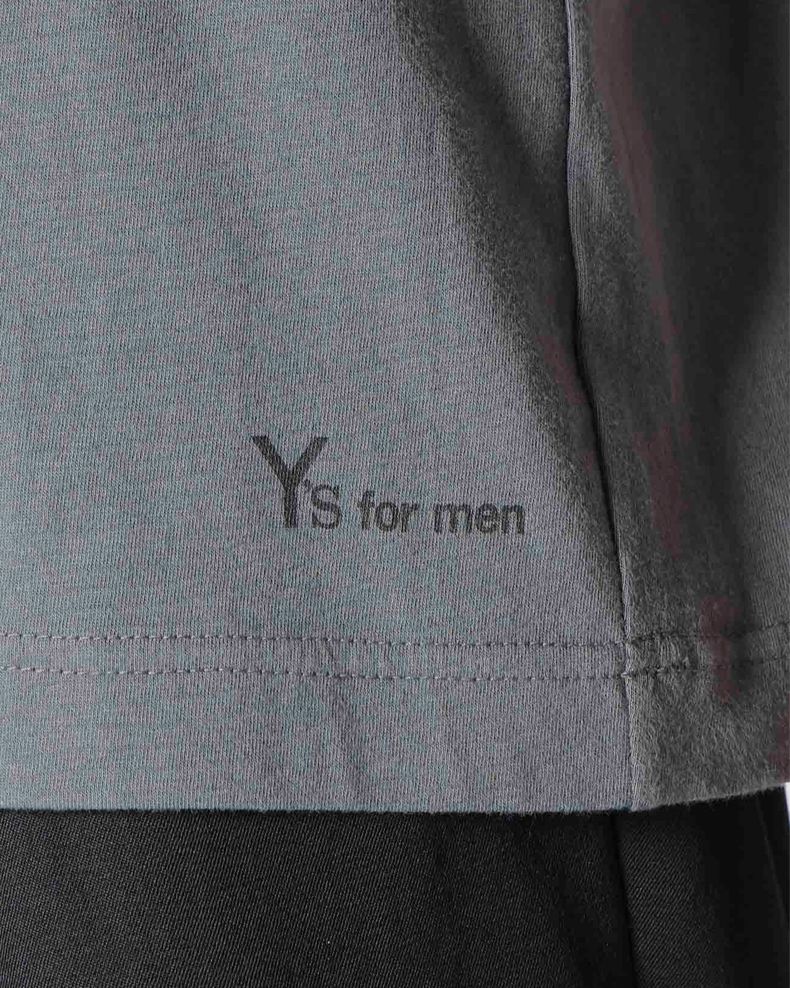Y's for men × LOGO PRINT SHORT SLEEVE T-SHIRTS / GRAY