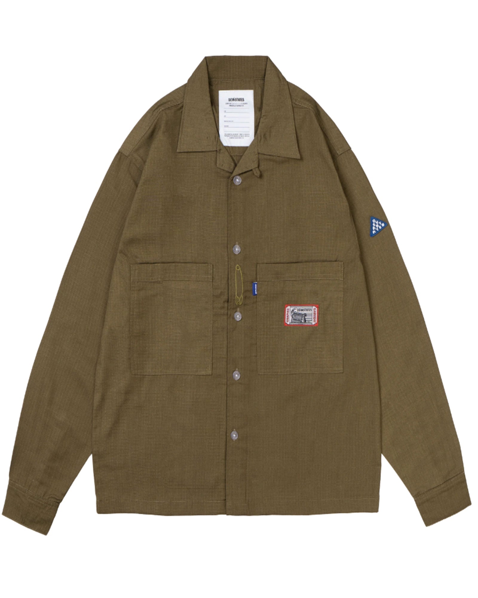 LS FIELD OVERSHIRT - CHAIN / OLIVE GREEN