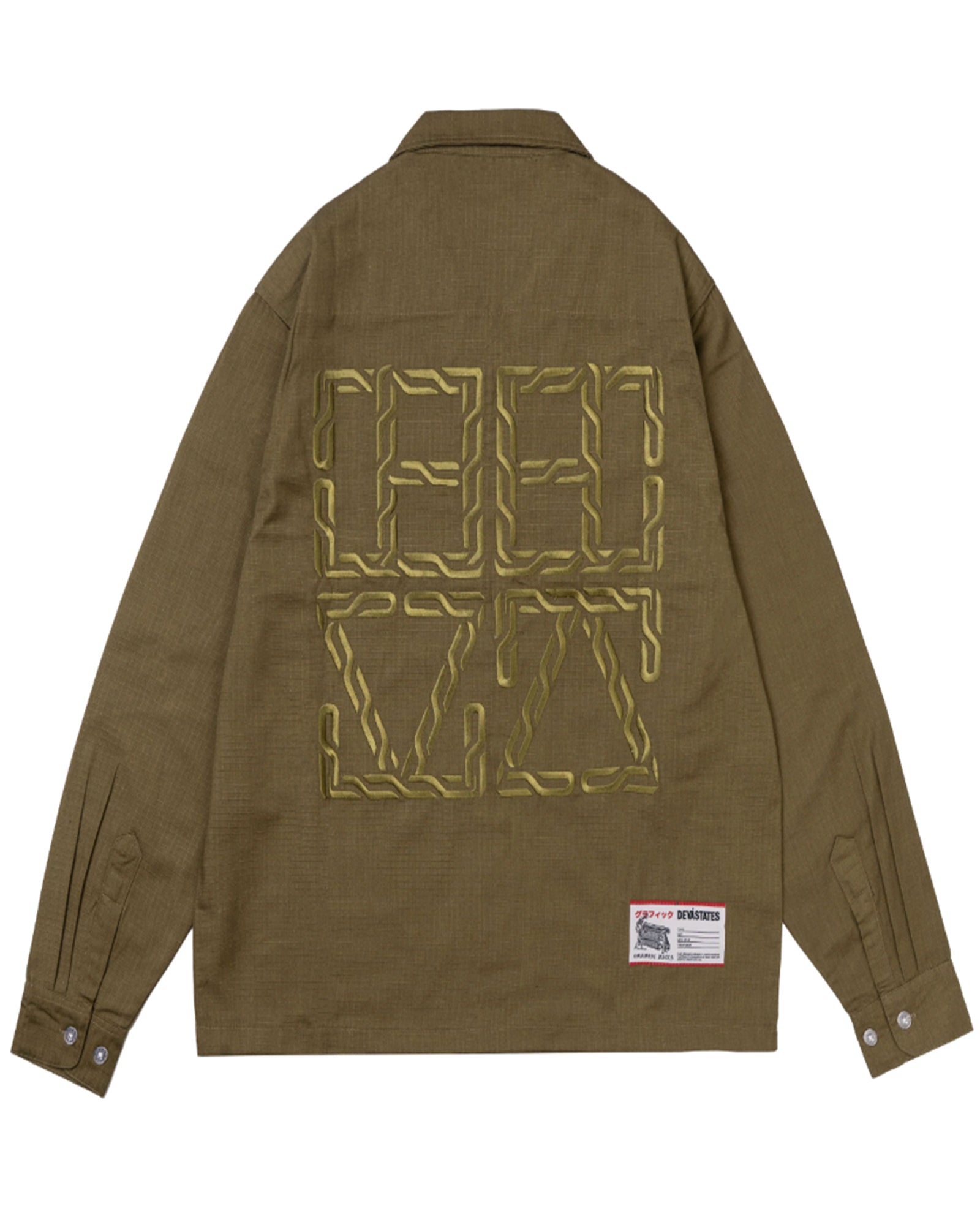 DEVA STATES・ディーヴァ ステイツ - ジャケット LS FIELD OVERSHIRT - CHAIN / OLIVE GREEN