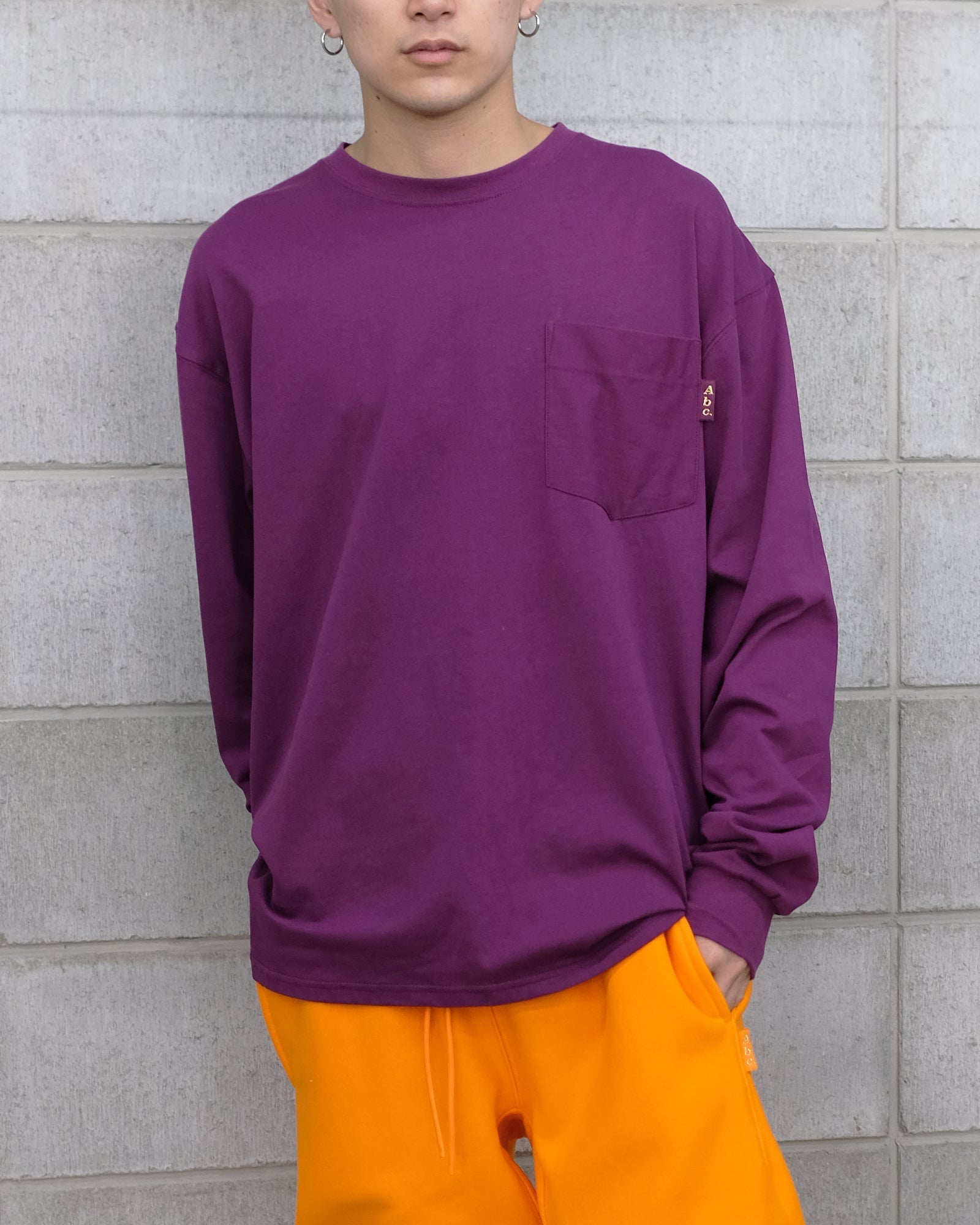 Advisory Board Crystals × L/S POCKET TEE / PURPLE
