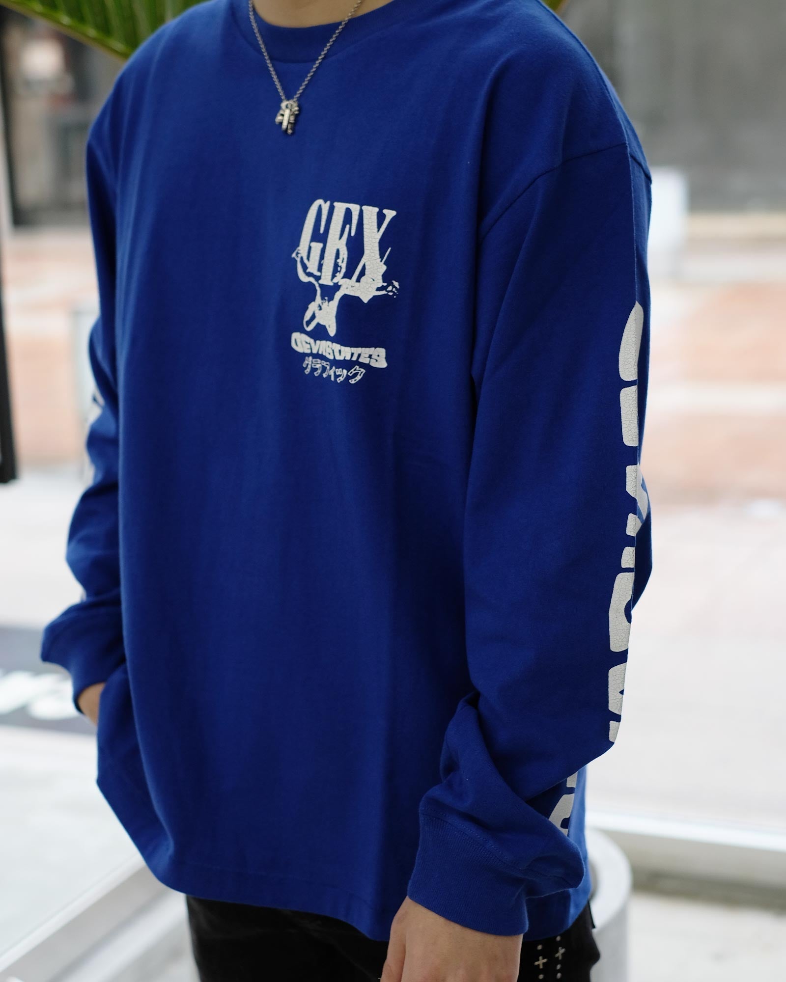 DEVA STATES・ディーヴァ ステイツ - L/S Tシャツ LS T-SHIRT - NVM / BLUE
