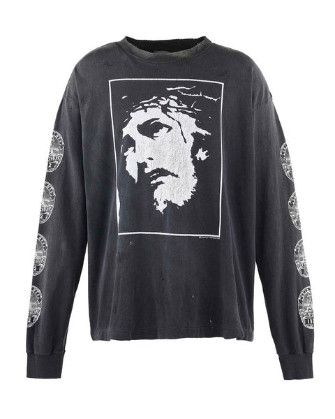 SAINT M×××××× (セントマイケル) SS25 LS TEE/LOVE SAINT / BLACK