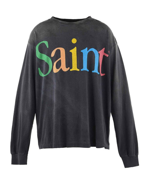 SAINT M×××××× (セントマイケル) SS25 LS TEE/SAINT / BLACK | Detail