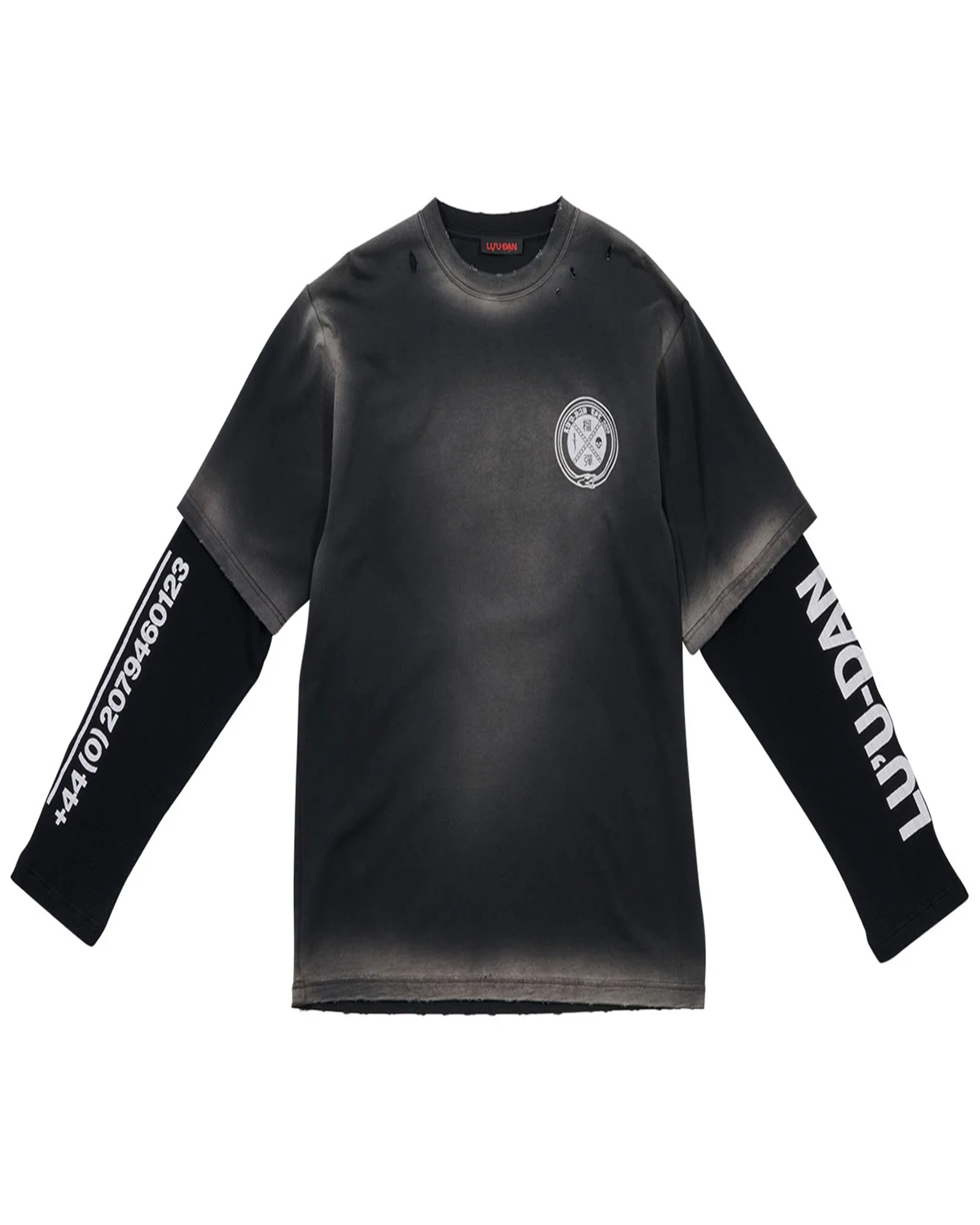 LU'UDAN・ルーダン -  DOUBLE DECK TEE / CORRODED BLACK
