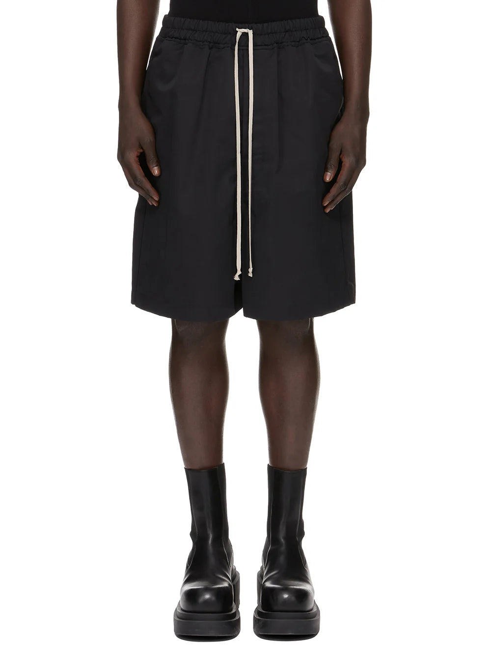 RICK OWENS・リック オウエンス - ハーフ・ショートパンツ FAUN SHORTS / BLACK / MU
