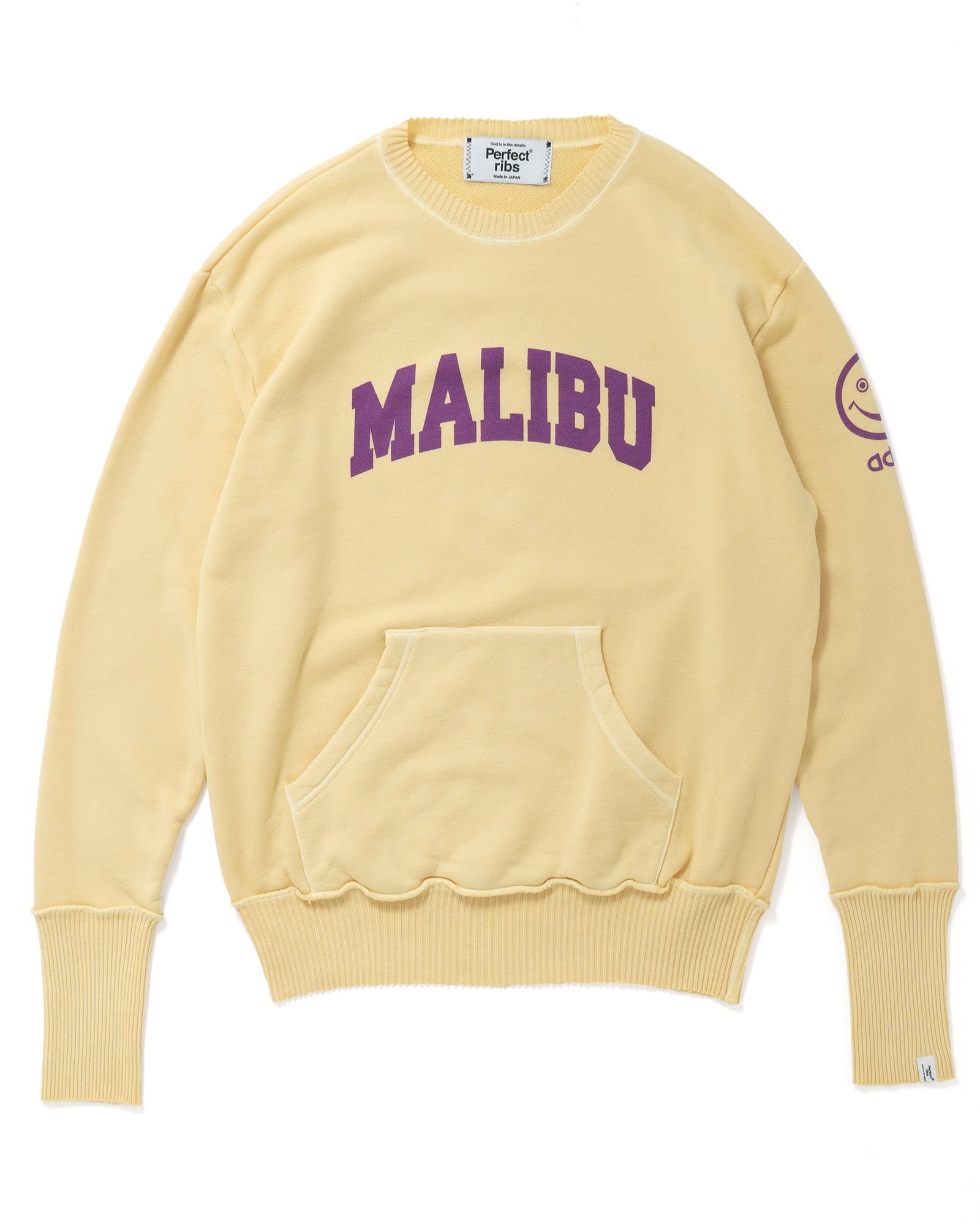 Perfectribs × MALIBU POCKET CREW NECK SWEATSHIRTS / YELLOW