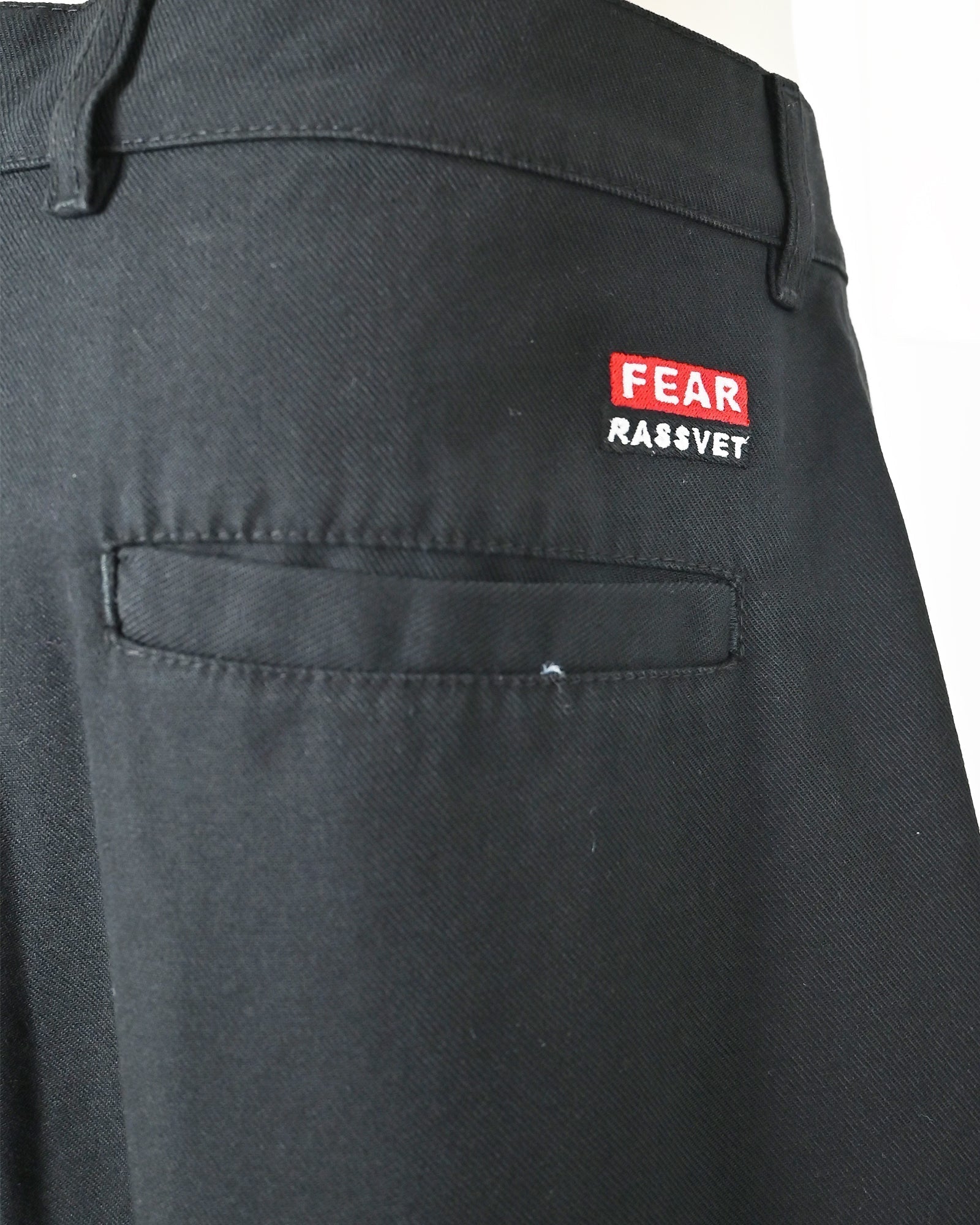 RASSVET × MEN FEAR WIDE CHINO PANTS WOVEN  / BLACK
