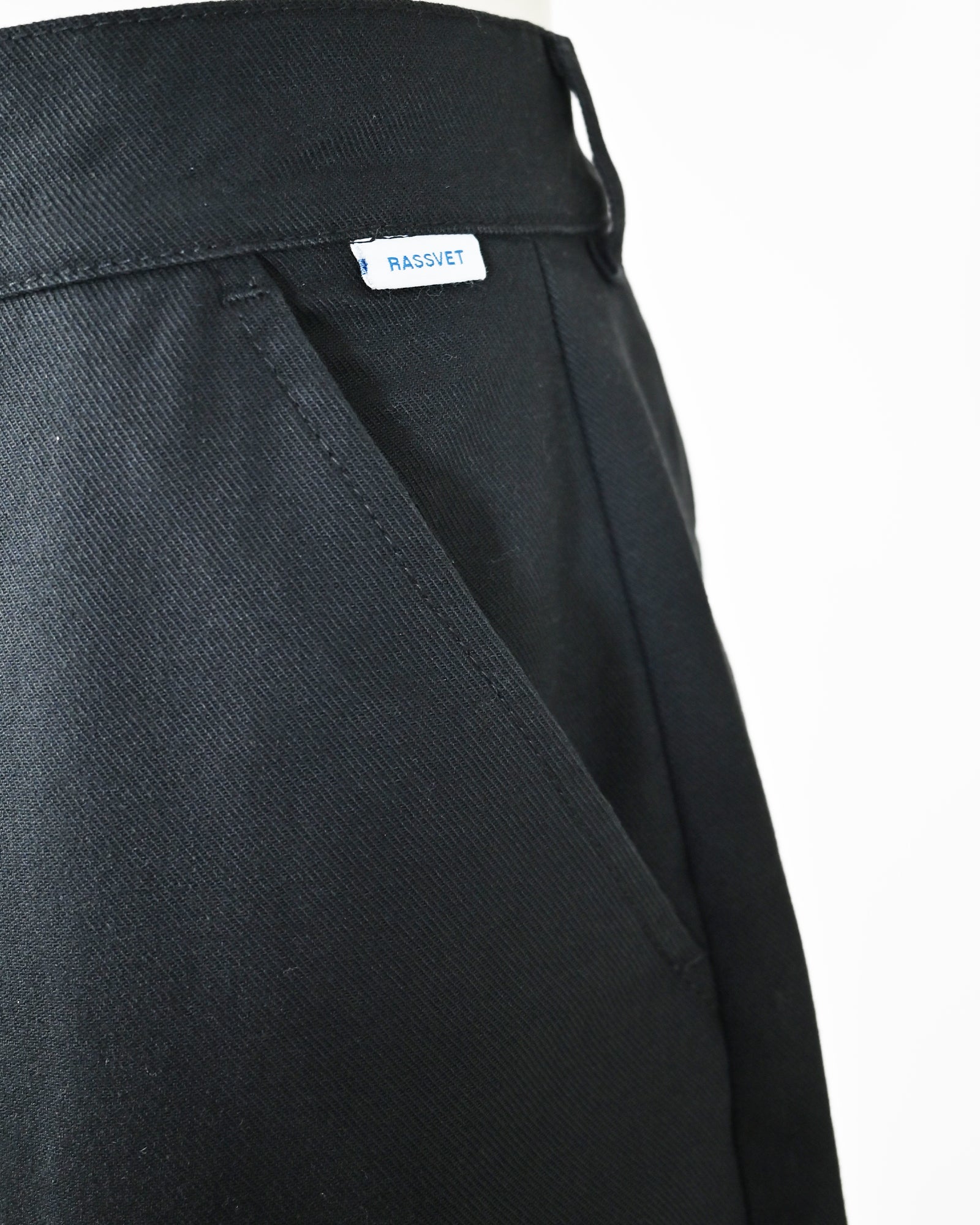 RASSVET × MEN FEAR WIDE CHINO PANTS WOVEN  / BLACK