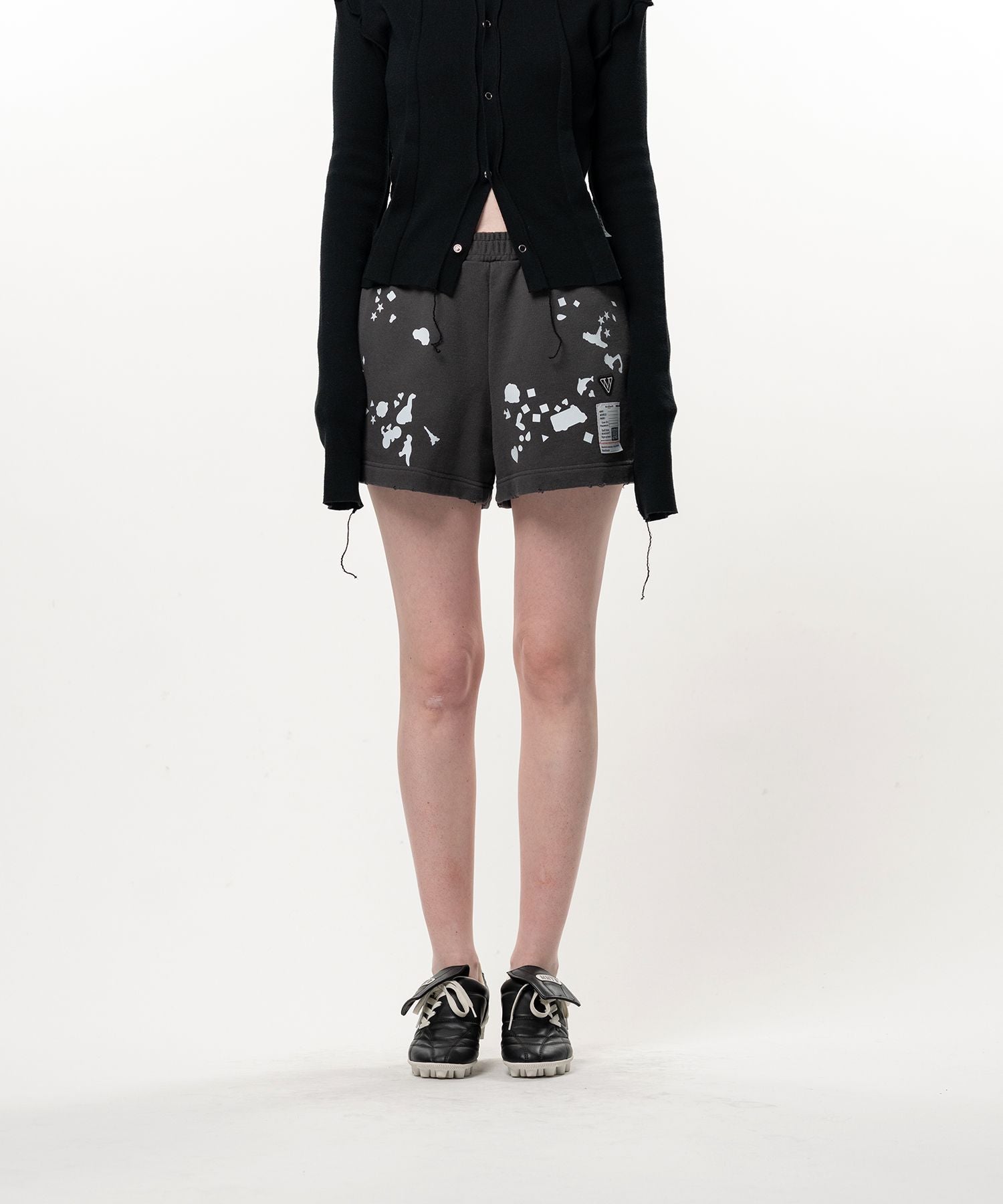 MIHARA YASUHIRO・ミハラヤスヒロ - ハーフ・ショートパンツ SILHOUETTE KIDS STICKER SHORT PANTS / BLACK