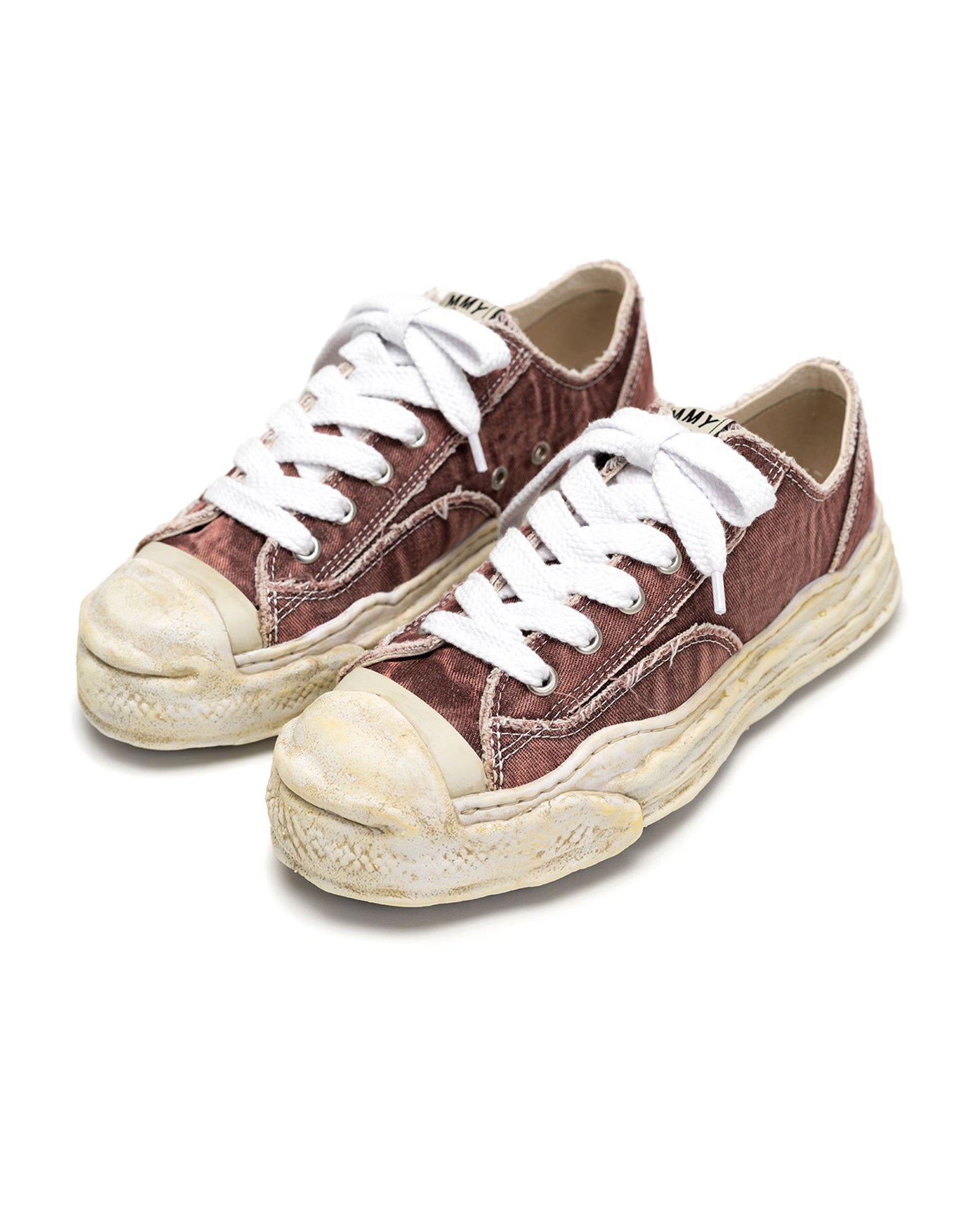 MIHARA YASUHIRO・ミハラヤスヒロ - ローカットスニーカー HANK ORIGINAL SOLE BLEACHING AND WASHING TEXTILE LOW-TOP SNEAKER / BORDEAUX