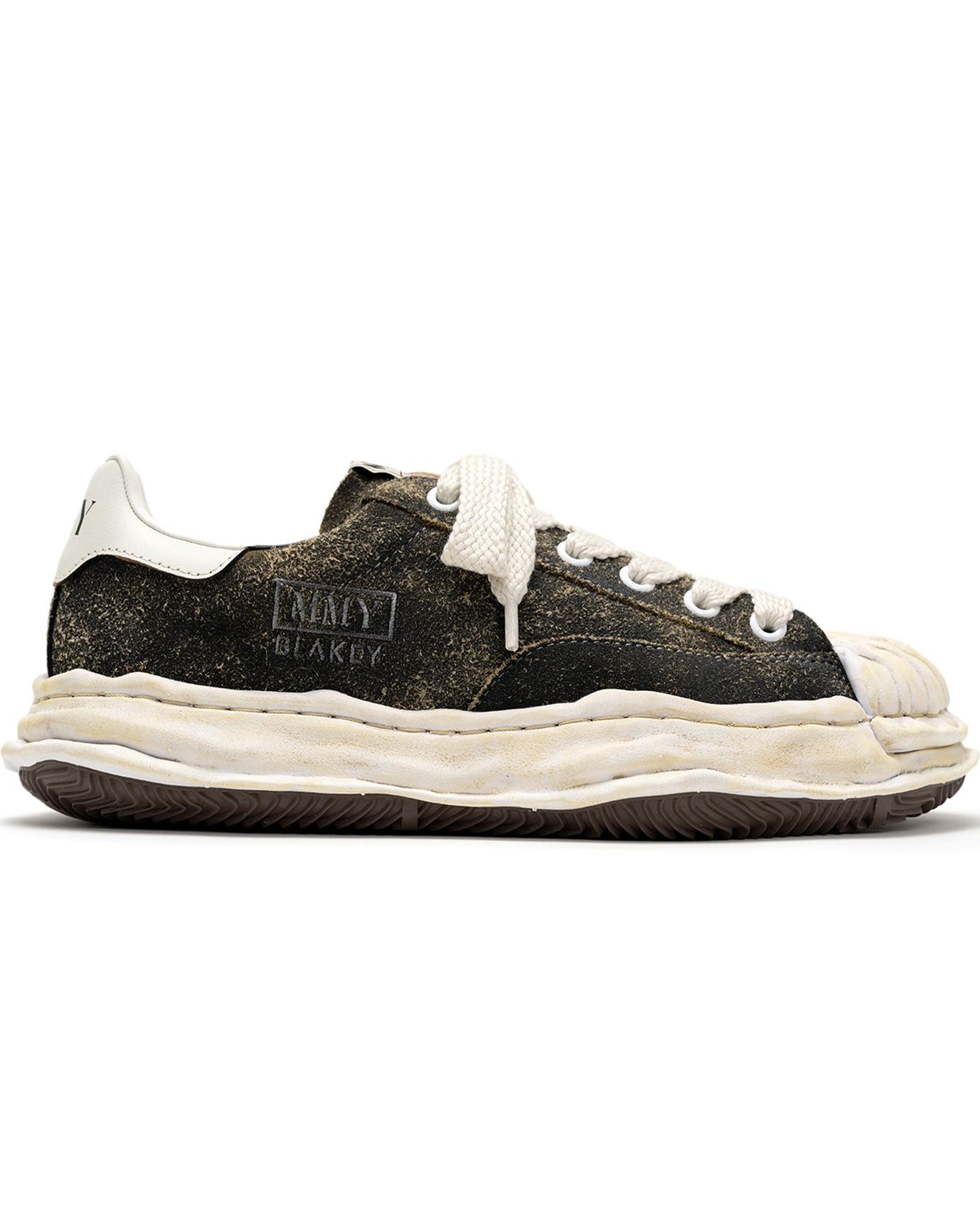 BLAKEY ORIGINAL SOLE VINTAGE SUEDE LOW-TOP SNEAKER / BLACK