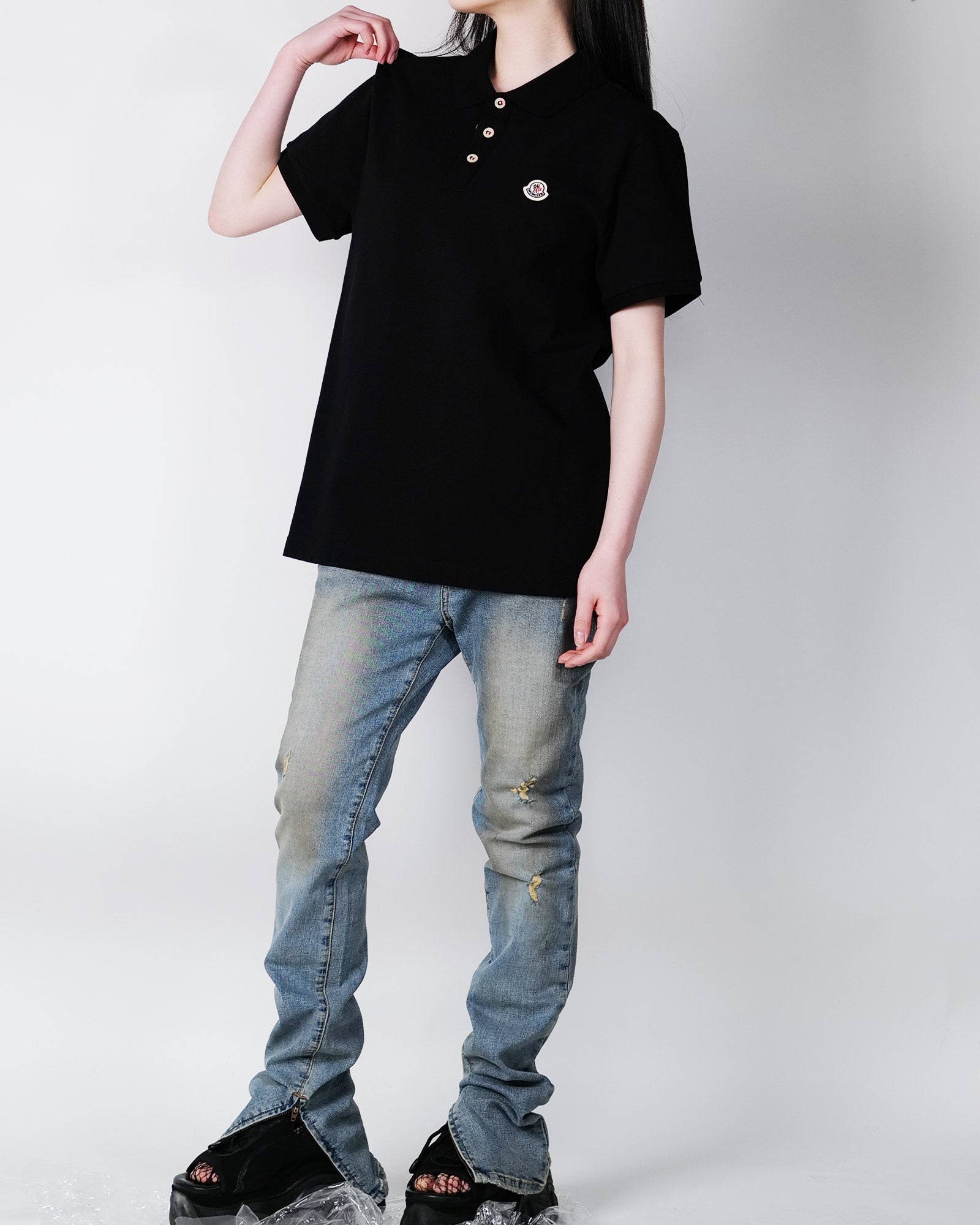 MONCLER・モンクレール - ポロシャツ MAGLIA POLO MANICA CORTA / BLACK