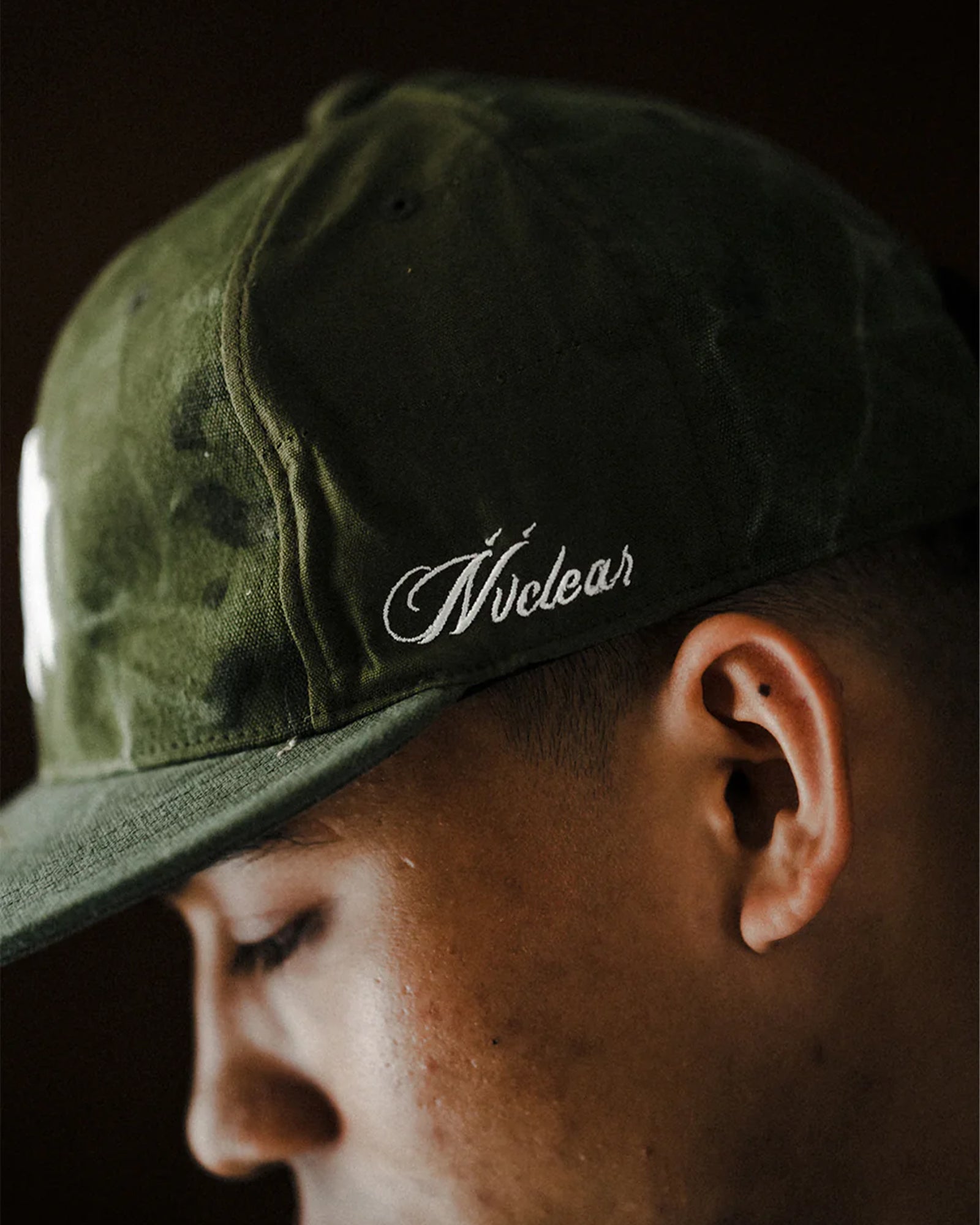 NVCLEAR・ニュークリア -  NV LOGO ARMY CAP-2 / KHAKI WHITE