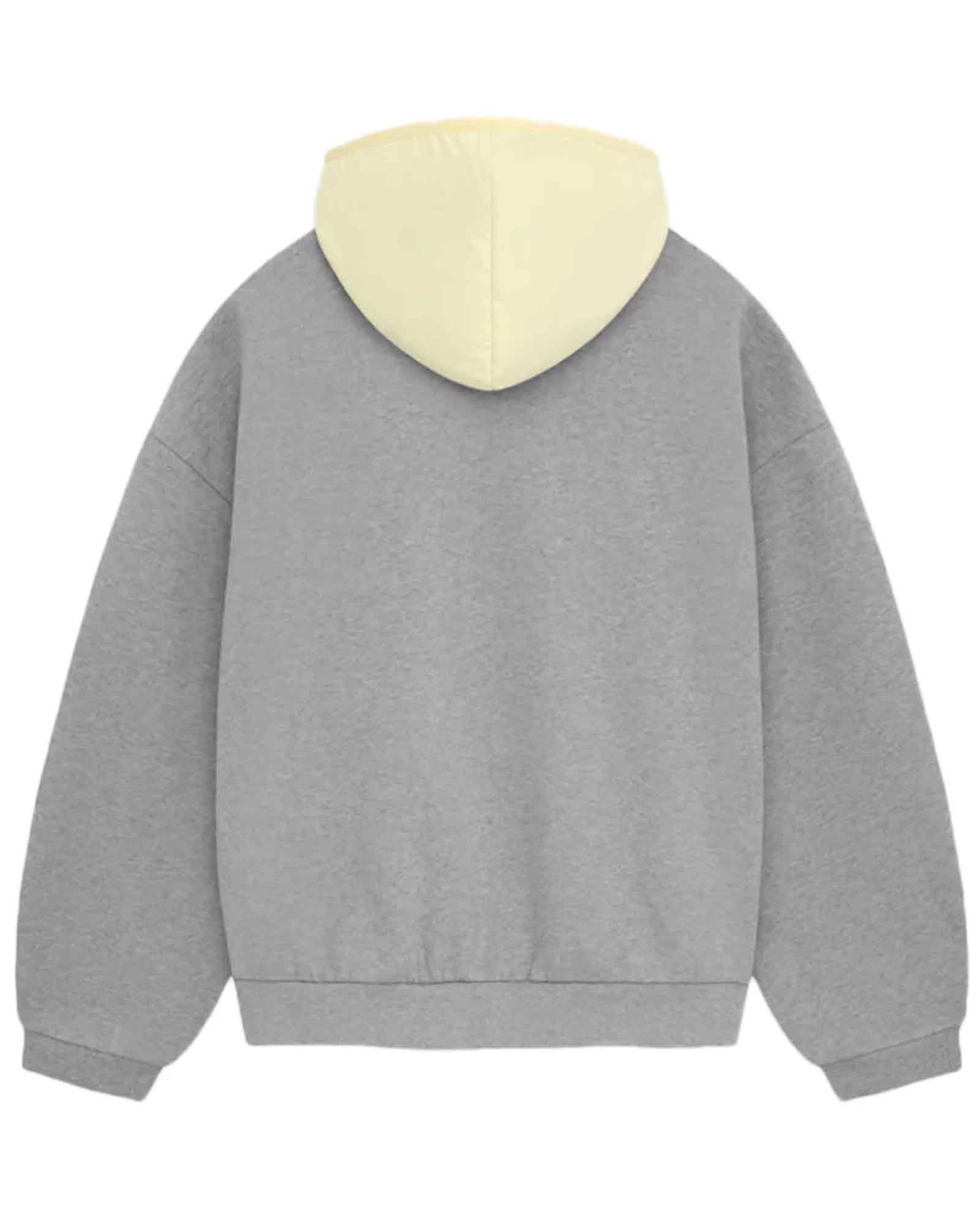 ESSENTIALS × NYLON FLEECE HOODIE / DARK HEATHER OATMEAL
