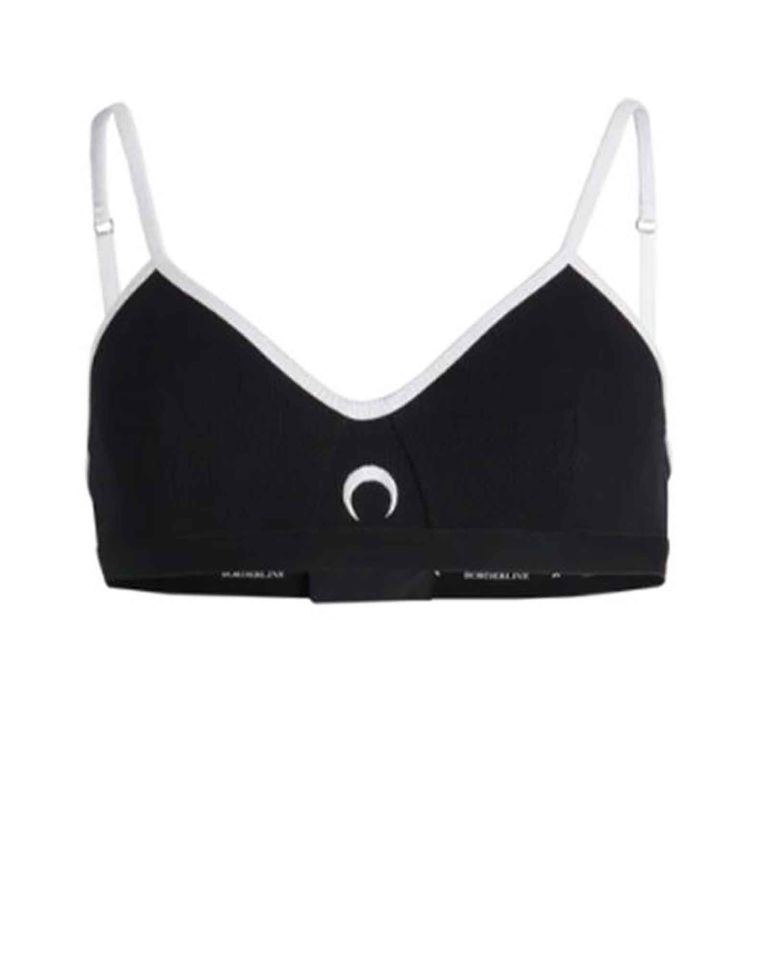 Marine Serre × ORGANIC COTTON BRA / BLACK
