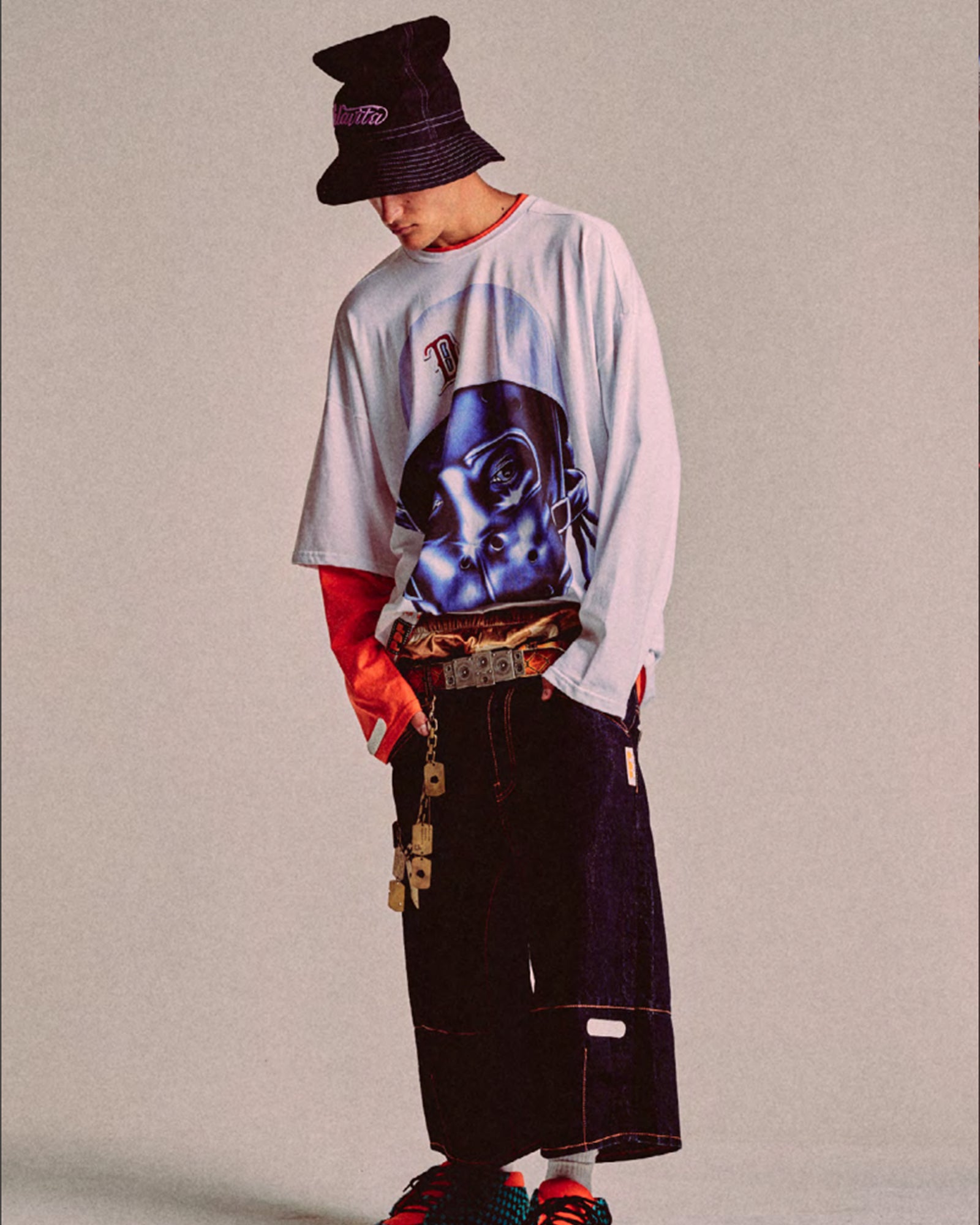 PDF・プロジェクト・ドメニコ・フォルミケッティ - L/S Tシャツ NO NAME B / MASK MASK