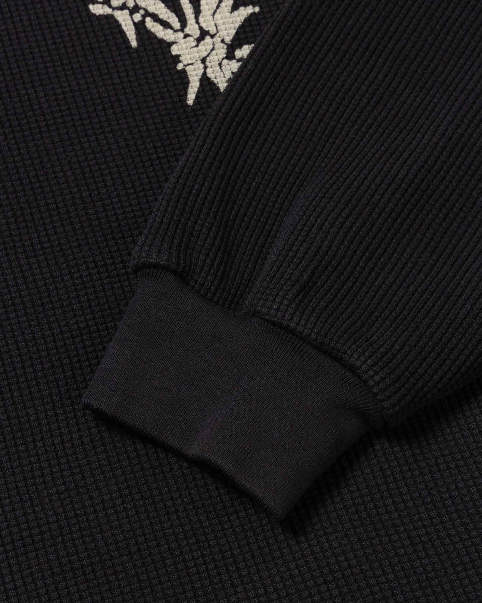 Aries × PEACE PRESS GOTHIC WAFFLE LS TEE / BLACK