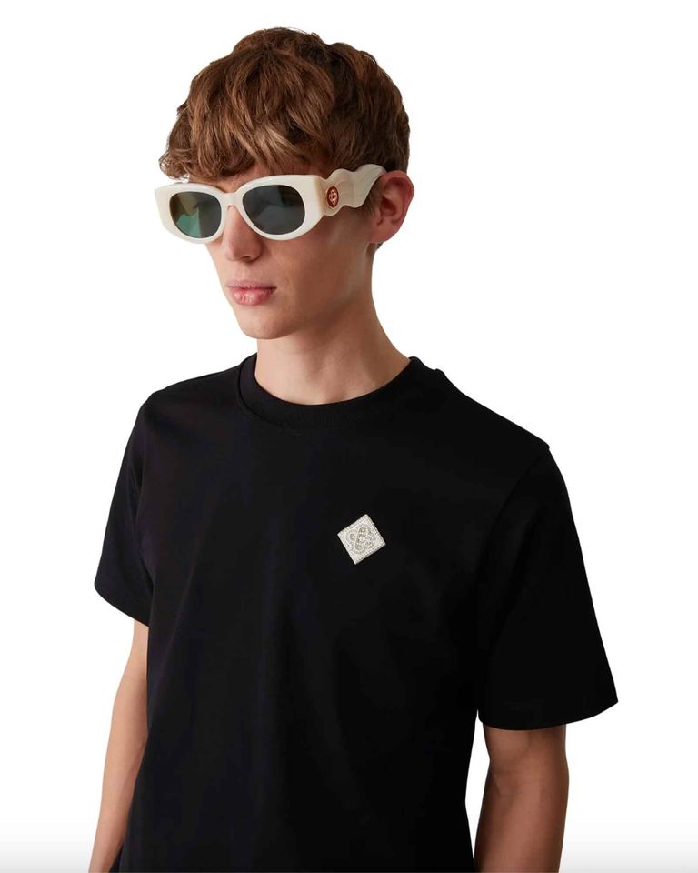 CASABLANCA × PEARL DIAMOND CC PATCH T-SHIRT / BLACK