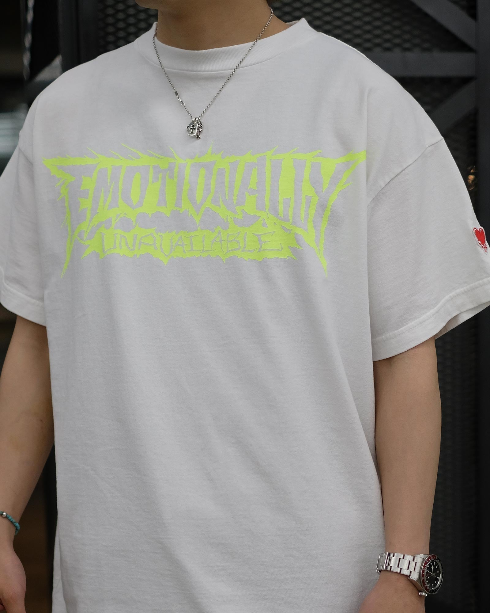 EMOTIONALLY UNAVAILABLE × PUNK SPIKE TEE / WHITE