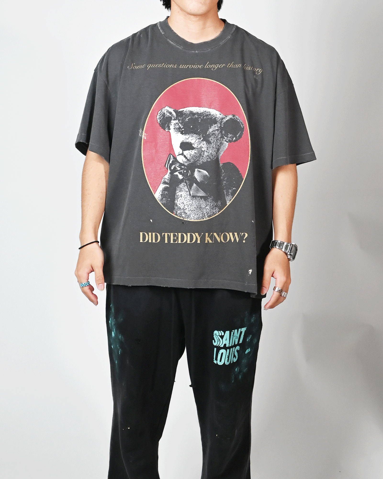 Rebelle de luxe・ルベルドゥリュクス - トップス "RDL S/S TEDDY TEE" / BLACK