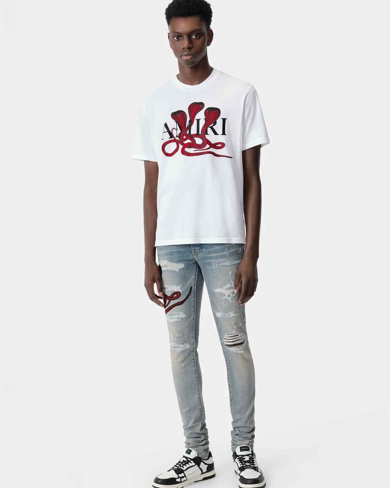 AMIRI・アミリ - デニムパンツ RED SNAKE ARCHIVAL JEAN / INDIGO
