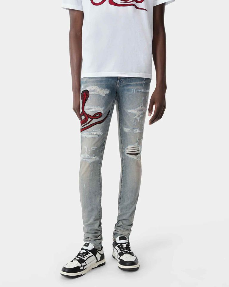 AMIRI・アミリ - デニムパンツ RED SNAKE ARCHIVAL JEAN / INDIGO