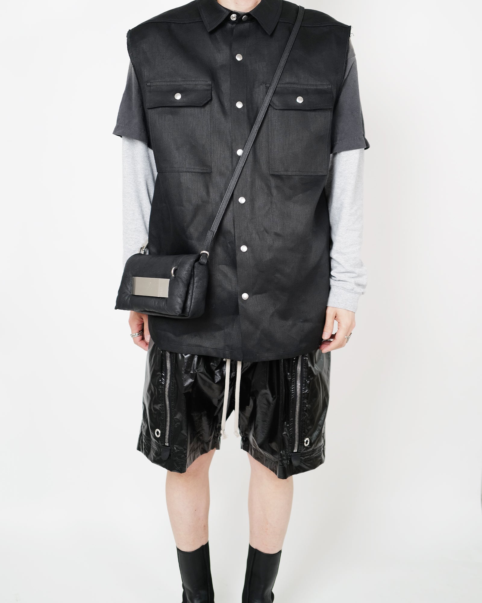 RICK OWENS・リック オウエンス - ショルダーバッグ PILLOW GRIFFIN / BLACK