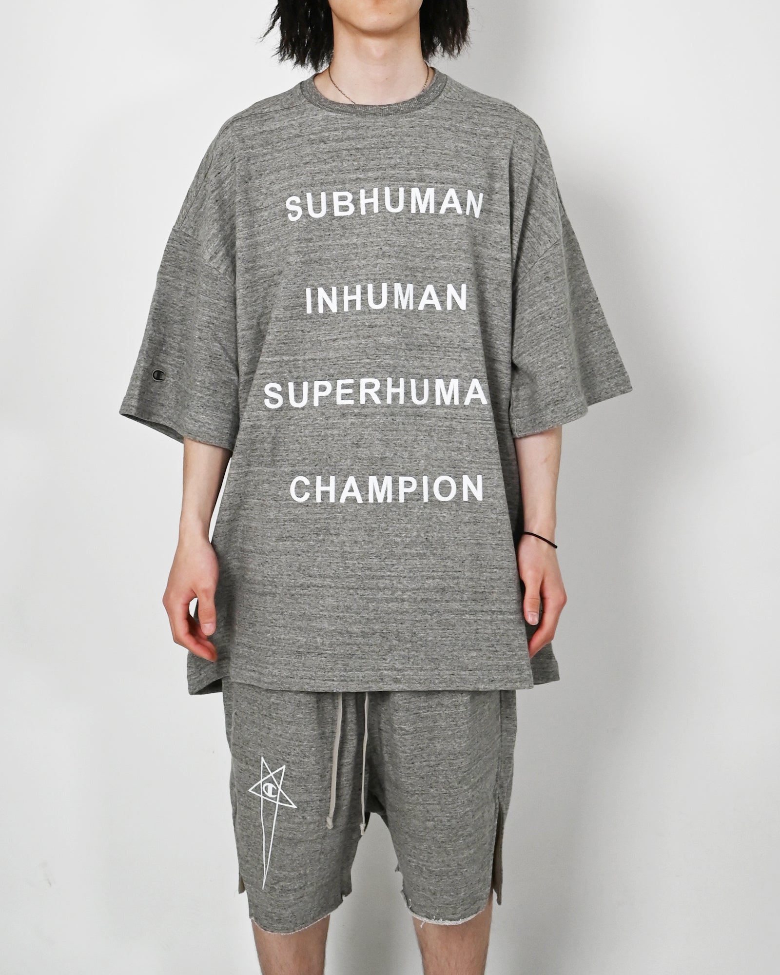 RICK OWENS・リック オウエンス - Tシャツ・カットソー TOMMY T / GREY MELANGE