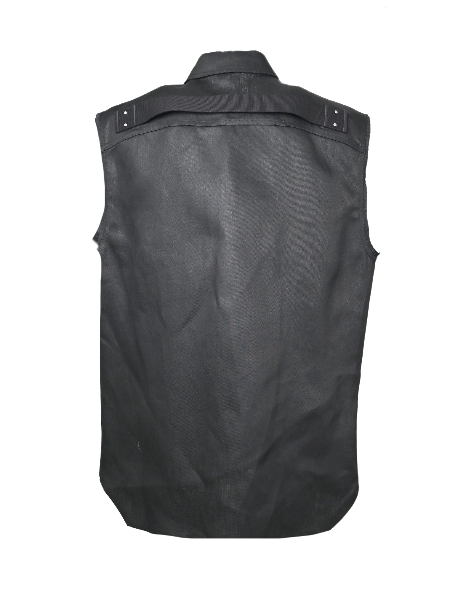 RICK OWENS・リック オウエンス - シャツ SLEEVELESS JUMBO OUTERSHIRT / BLACK