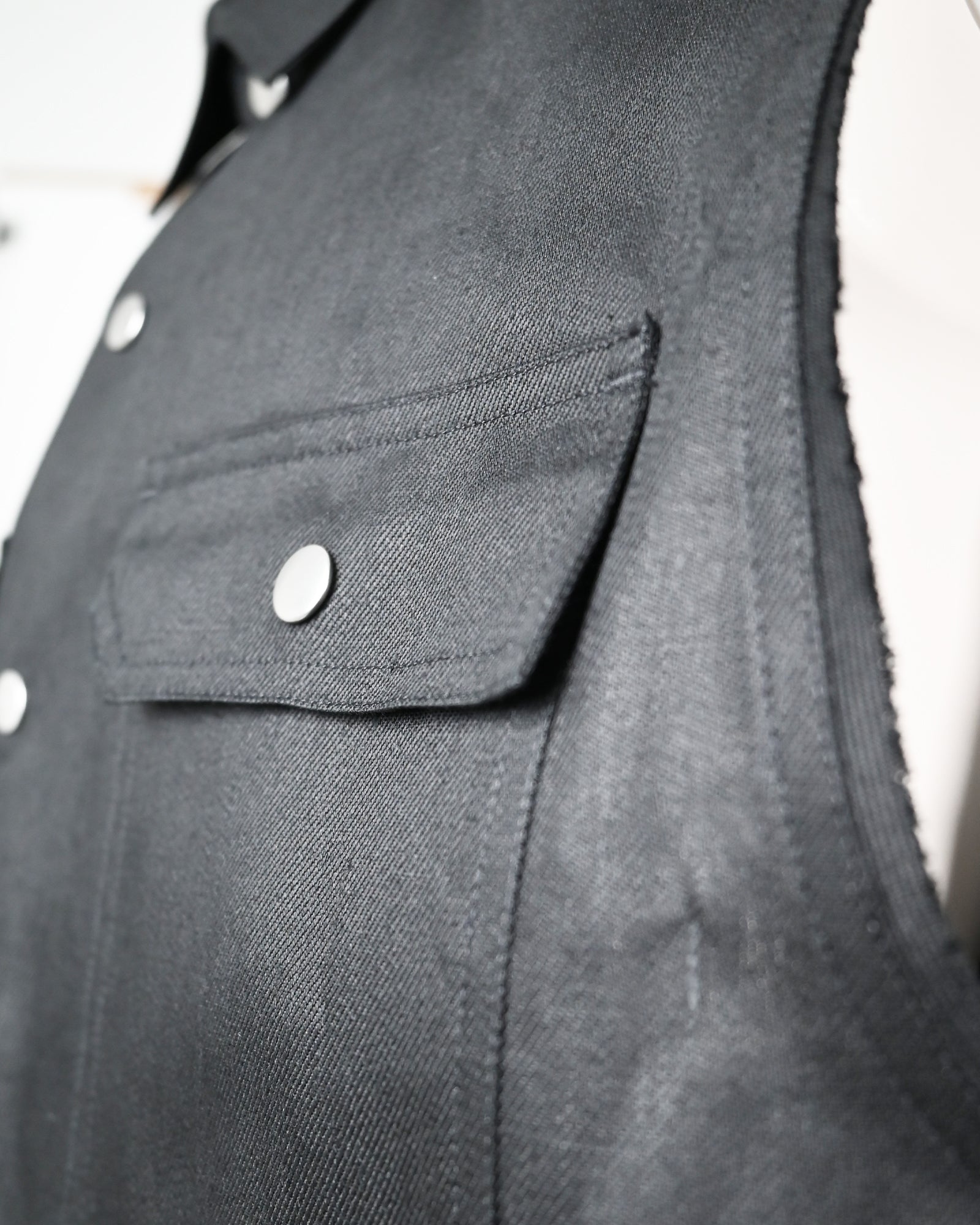 RICK OWENS・リック オウエンス - シャツ SLEEVELESS JUMBO OUTERSHIRT / BLACK