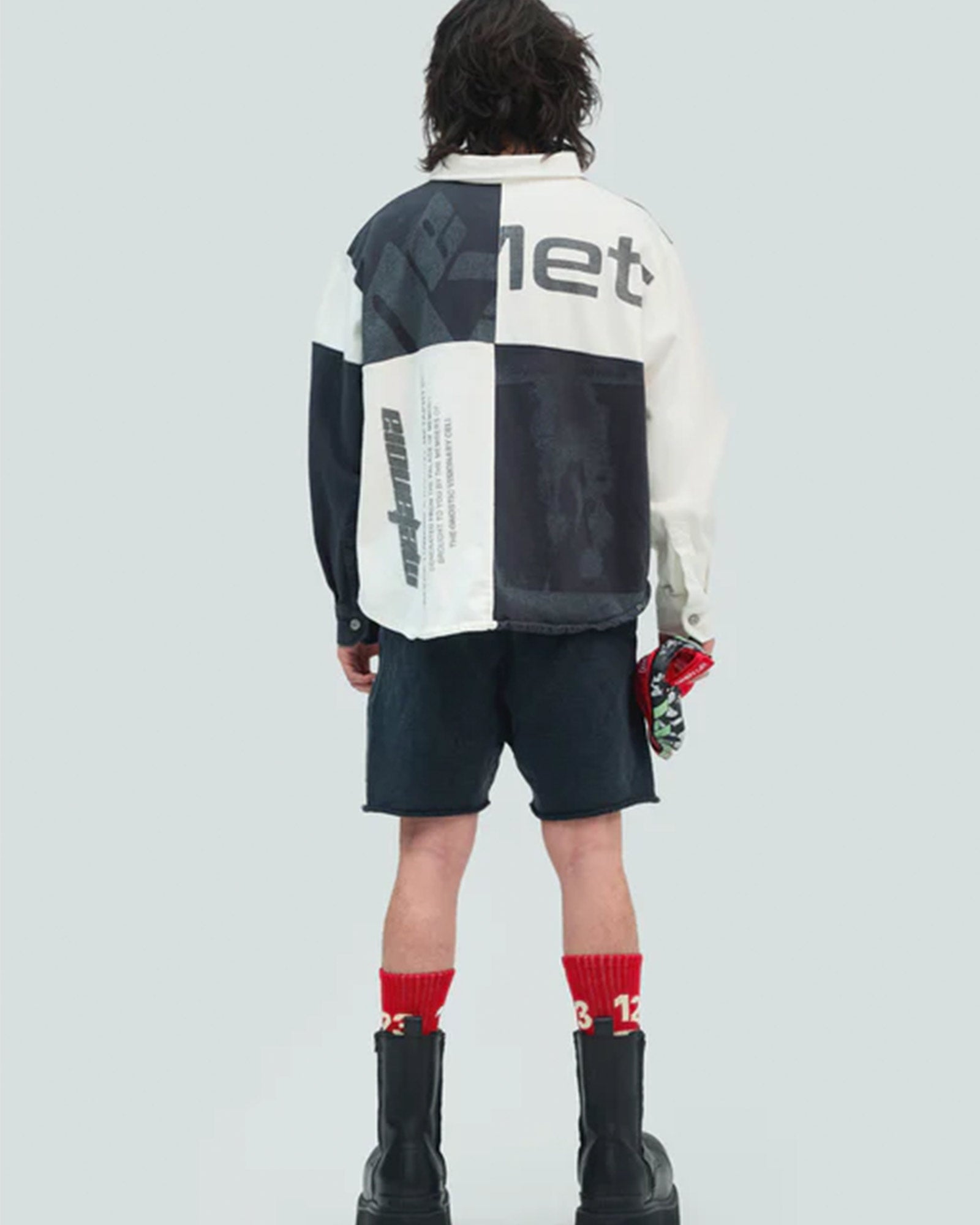 RRR123・リヴィントン ロイ レビス - L/S Tシャツ META RUGBY / BLACK / WHITE