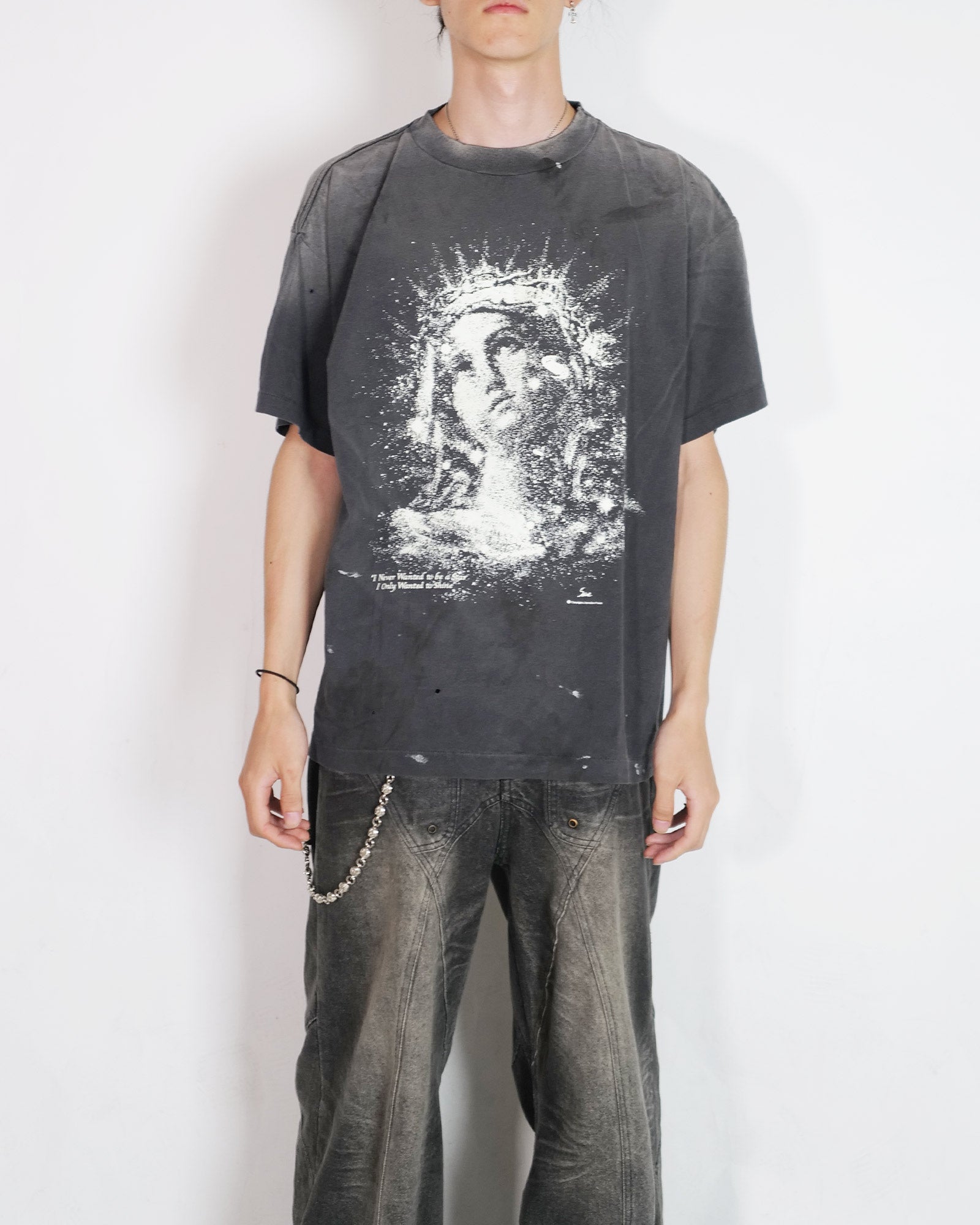©SAINT M××××××・セントマイケル - Tシャツ・カットソー SS TEE/MARIA / BLACK