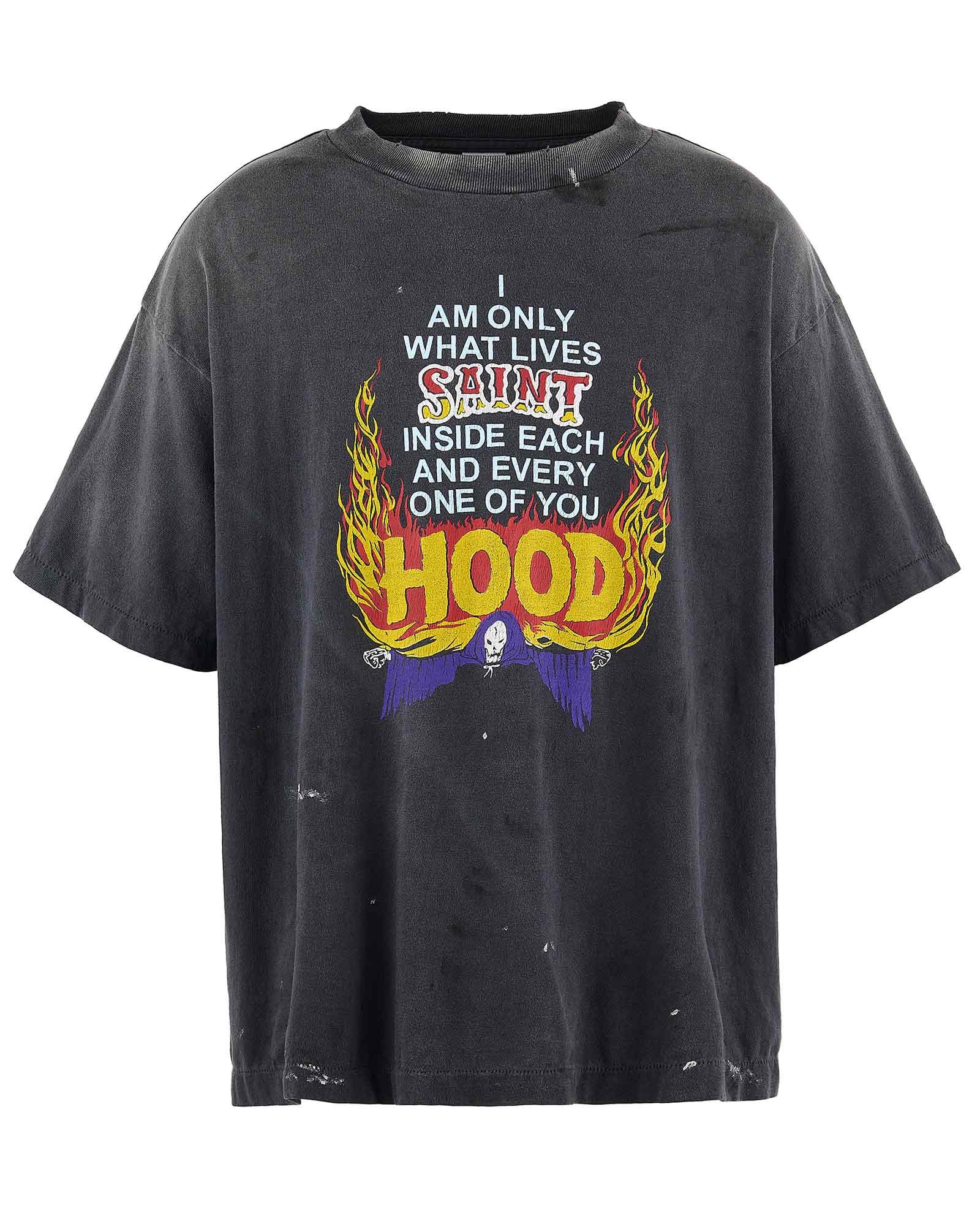 ©SAINT M××××××・セントマイケル - Tシャツ・カットソー NH_SS TEE /STHD.HOOD / BLACK