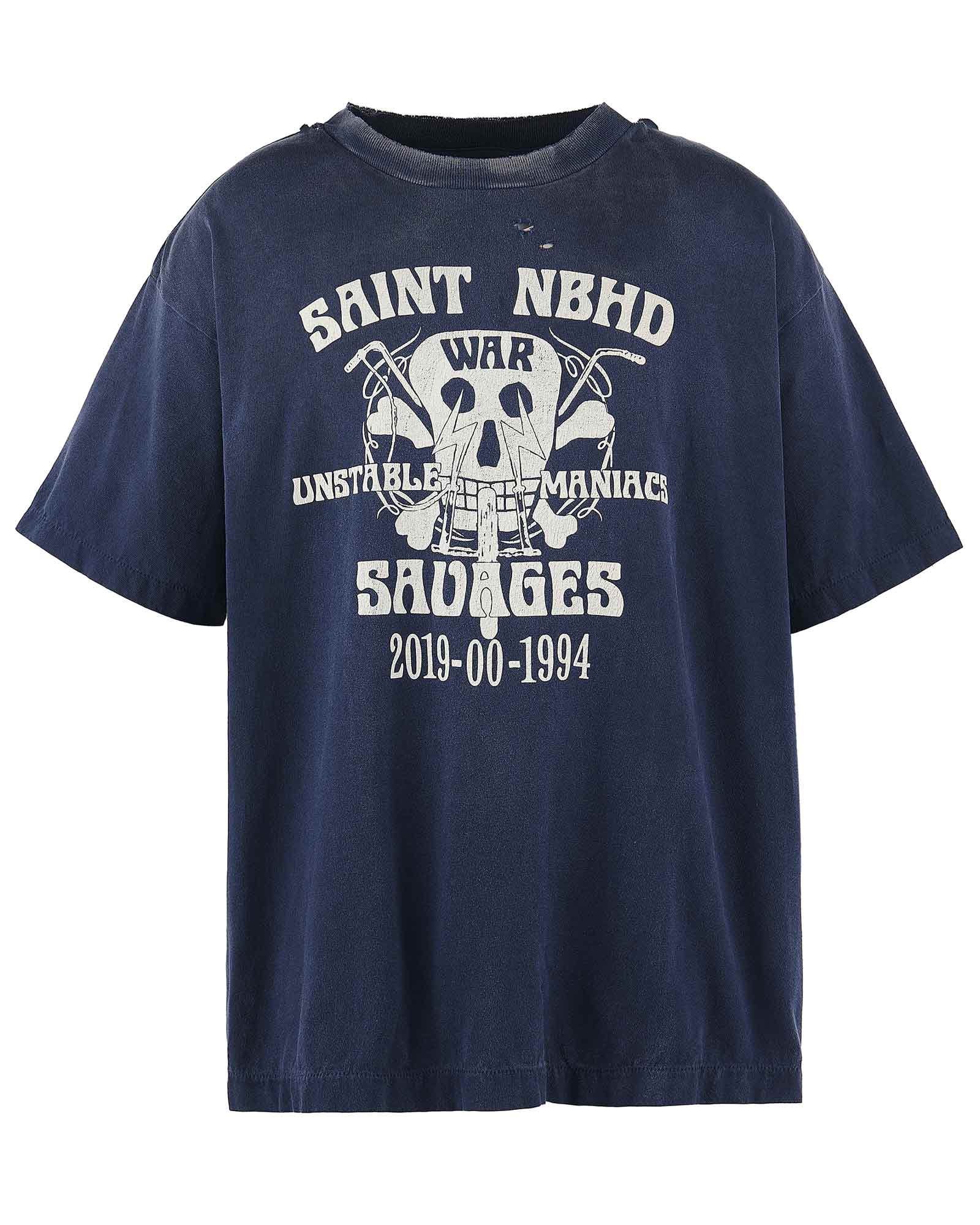 ©SAINT M××××××・セントマイケル - Tシャツ・カットソー NH_SS TEE /STHD.SAINTNBHD / NAVY