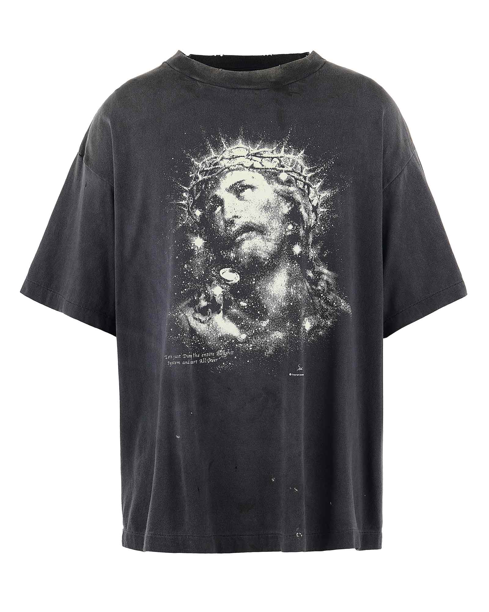 ©SAINT M××××××・セントマイケル - Tシャツ・カットソー SS TEE/JESUS / BLACK