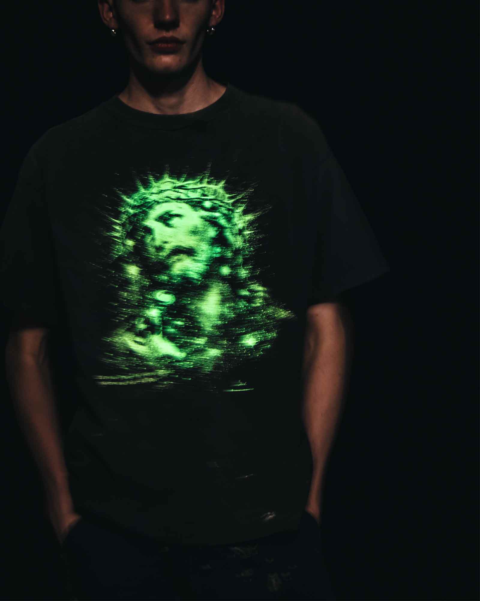 ©SAINT M××××××・セントマイケル - Tシャツ・カットソー SS TEE/JESUS / BLACK